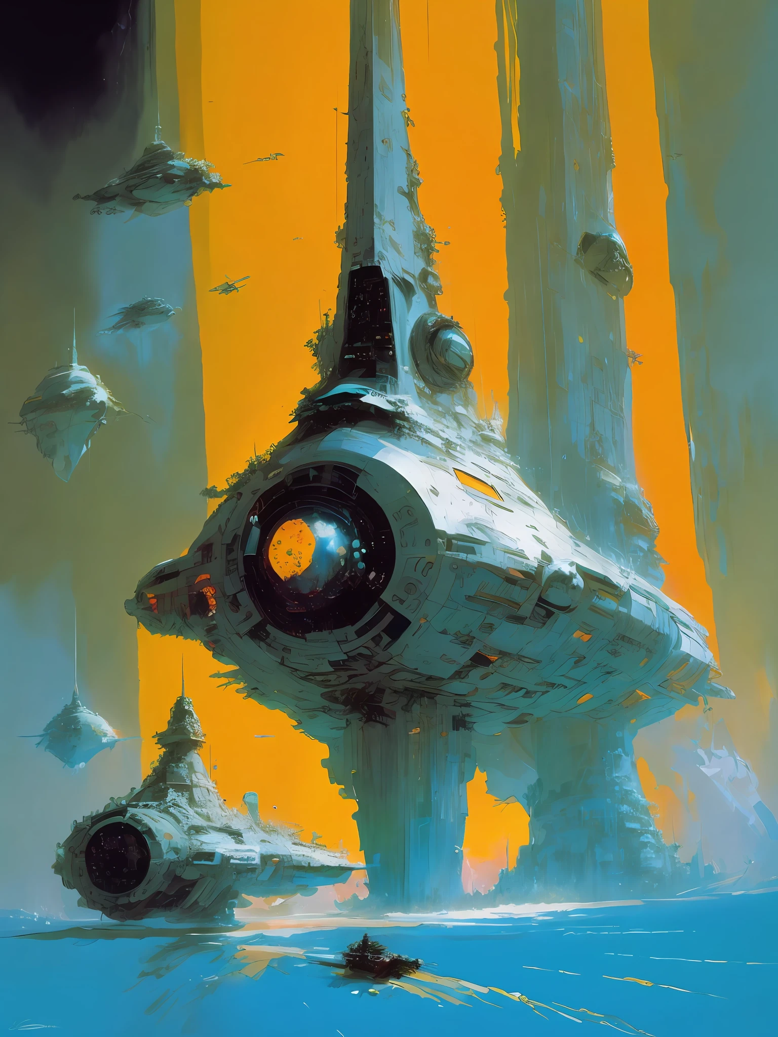 by John Berkey technological singularity, superintelligence, hyperintelligence, superhuman intelligence by John Berkey