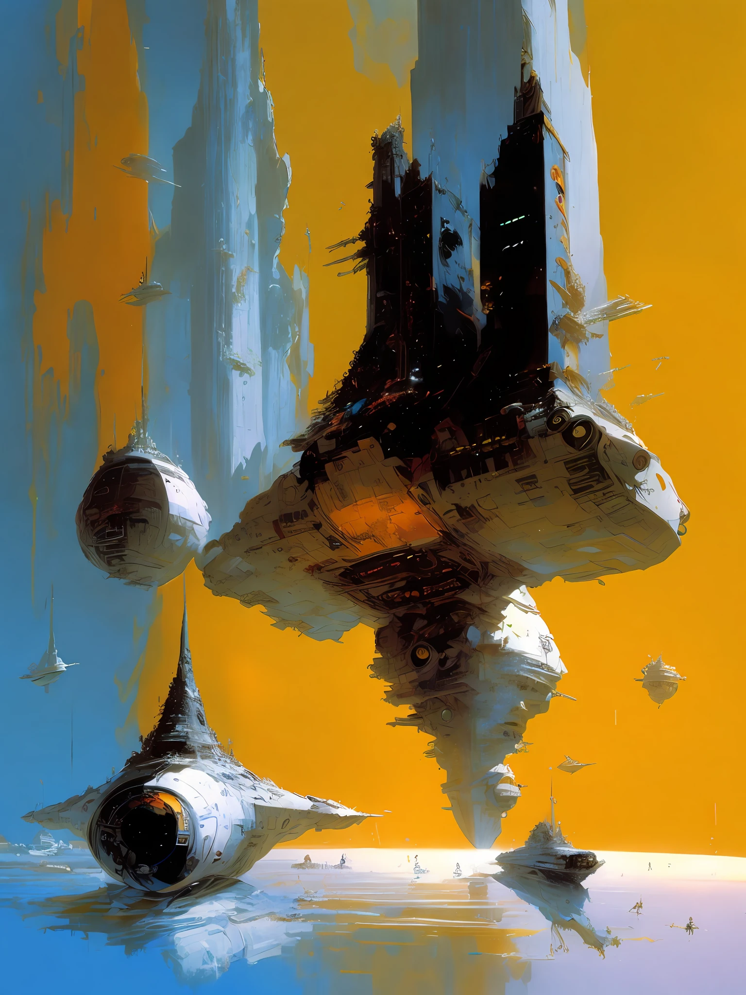 by John Berkey technological singularity, superintelligence, hyperintelligence, superhuman intelligence by John Berkey