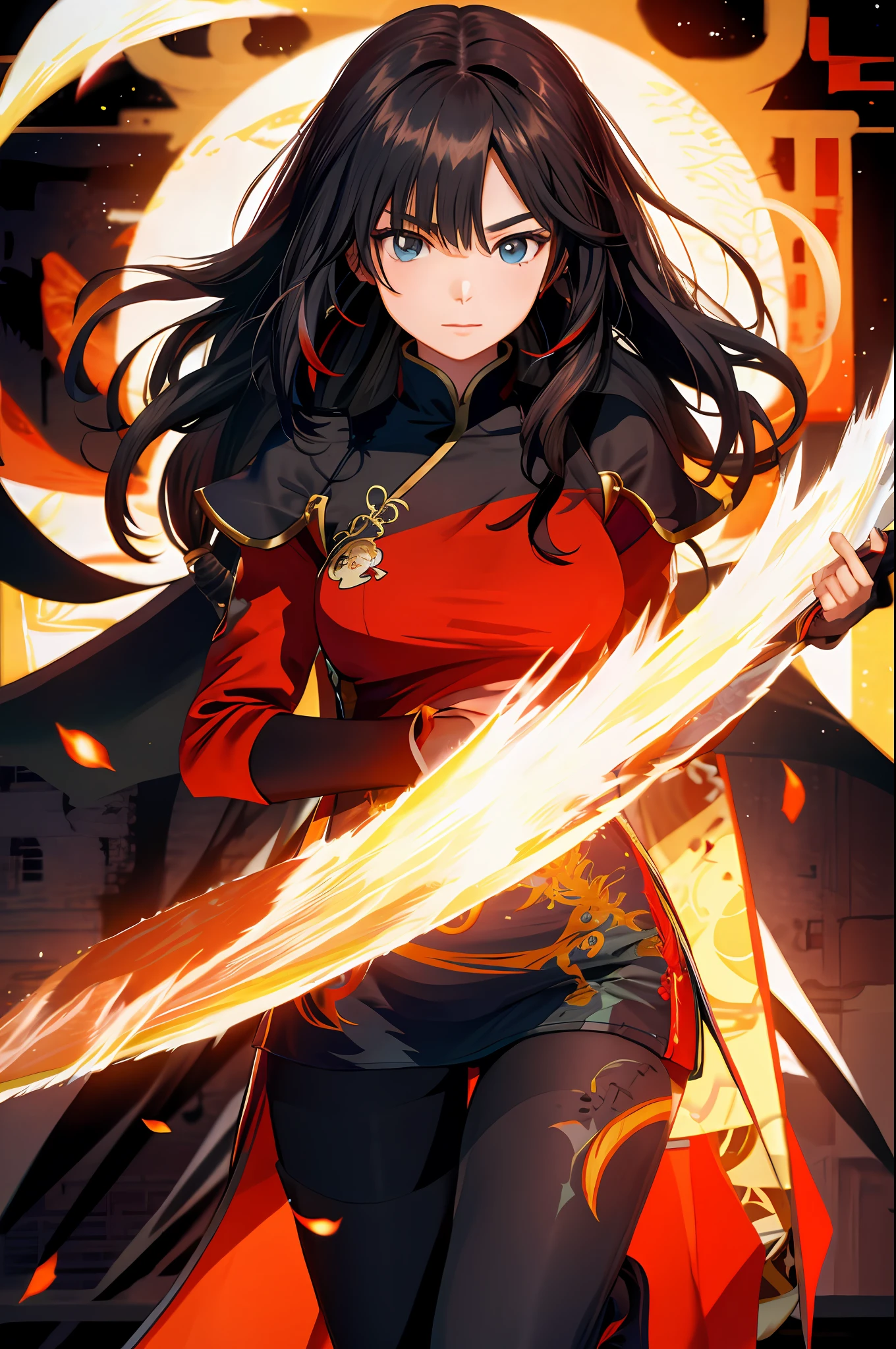 Long hair, Chinese dress, ninja