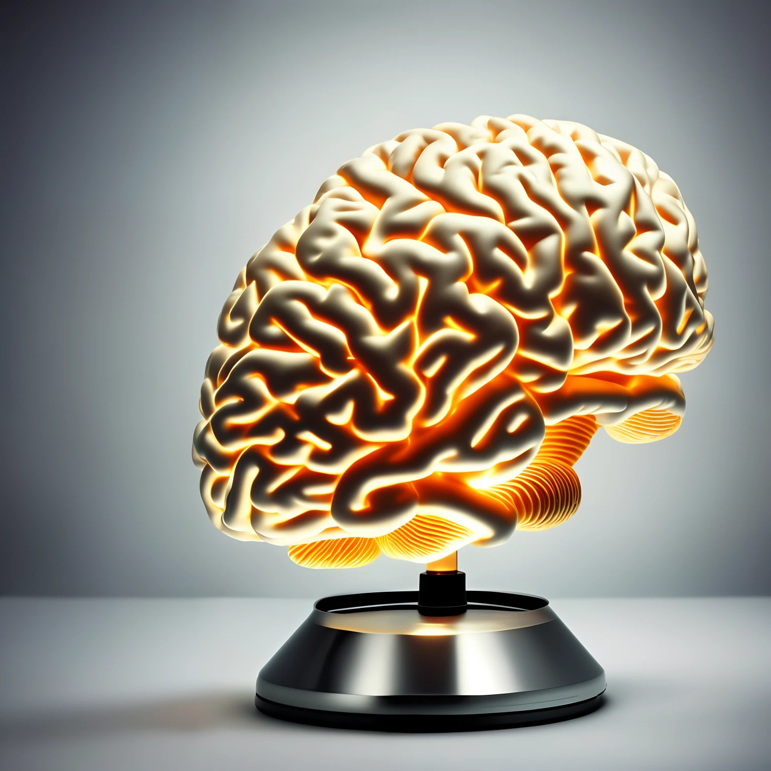 A brain, inside a lamp