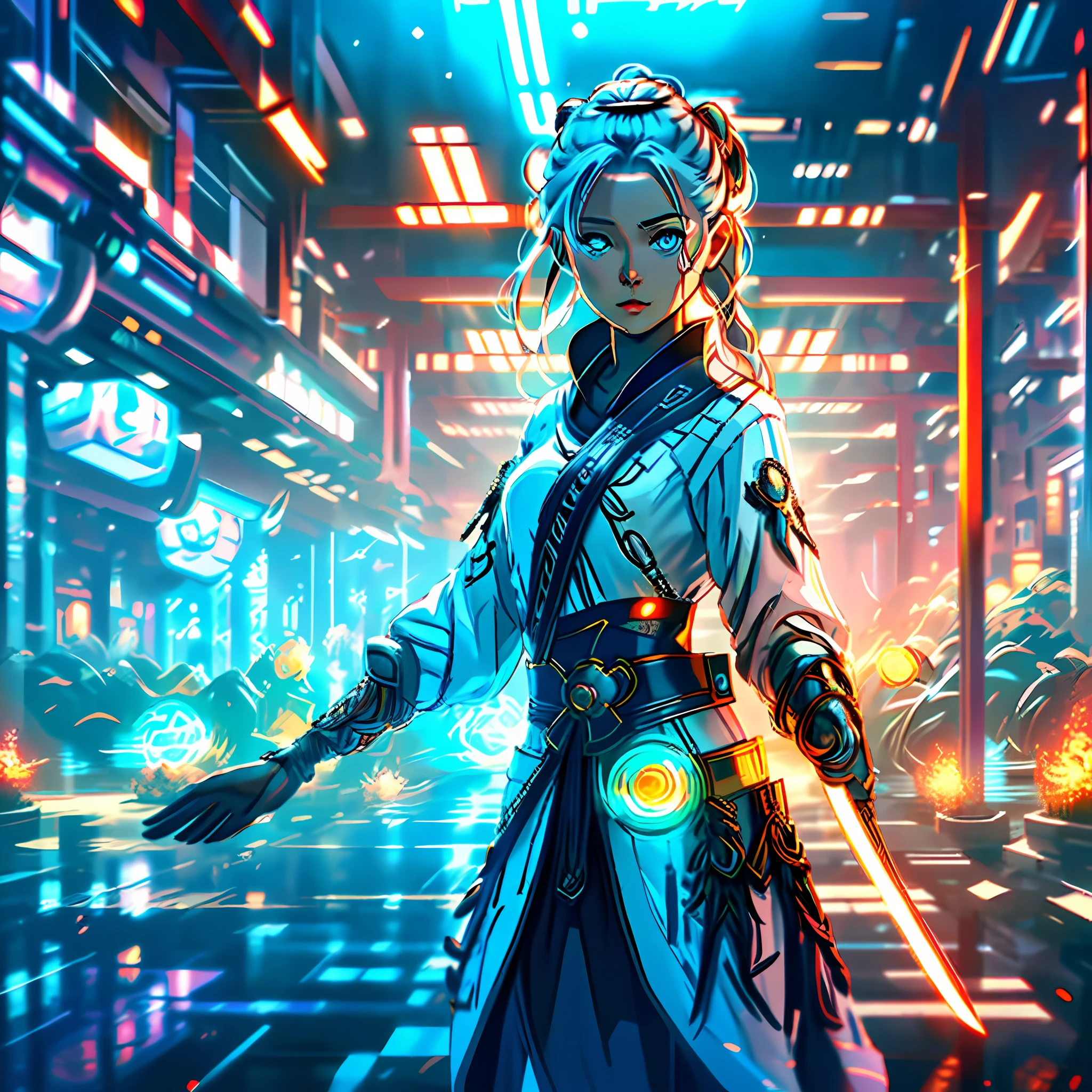 intricate blue synth eyes