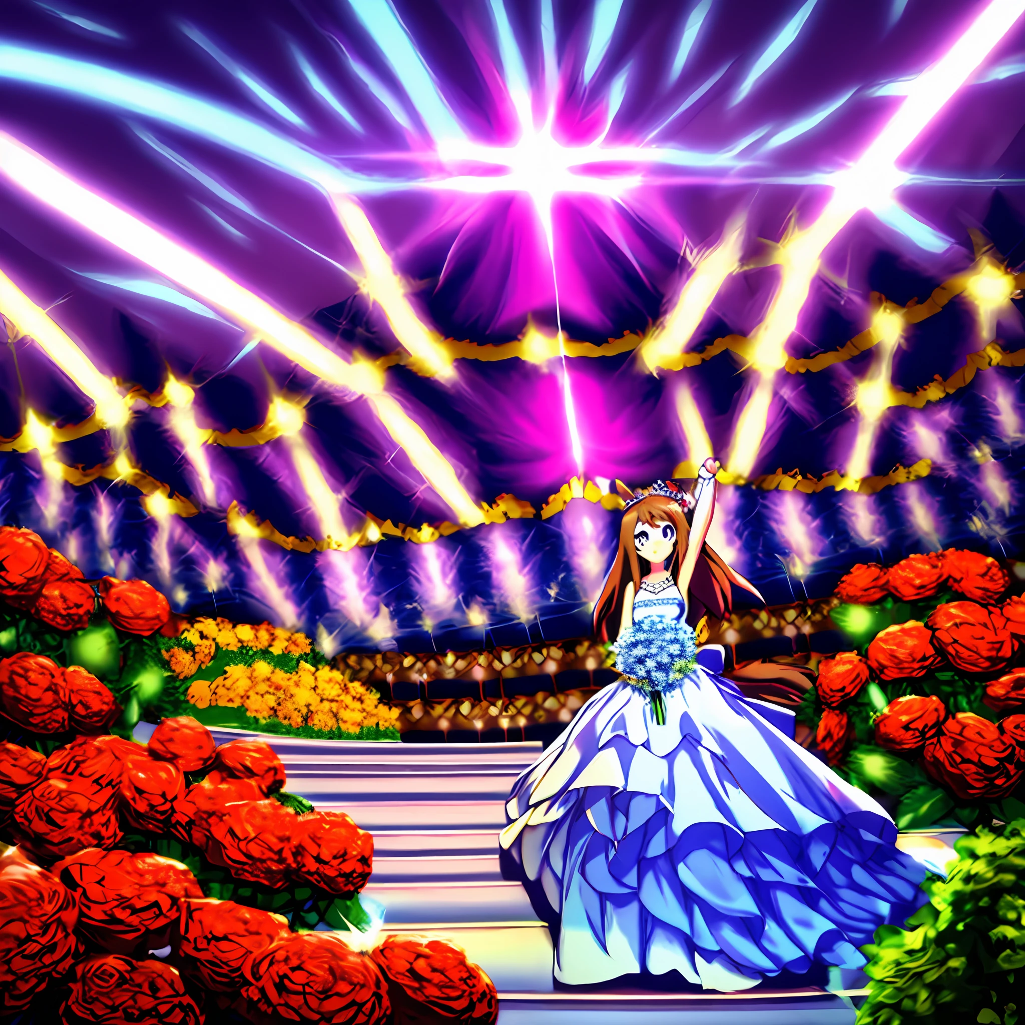 1 Girl, Masterpiece, Kawakami Princess, Uma Musume, Solo, Prom Dress, Bouquet