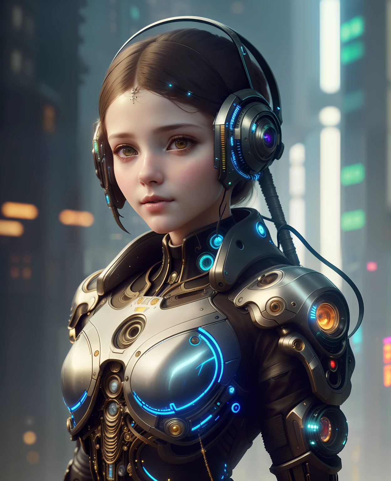 the perfect human model cute angelic girl posing, accurate details, detailed face, fantasy, dramatic, intricate, elegant, highly detailed, digital painting, artstation, concept art, smooth, sharp focus, illustration, art by gustave dore, octane render, 4k, (cyberpunk:1.4), (solo:1.4)