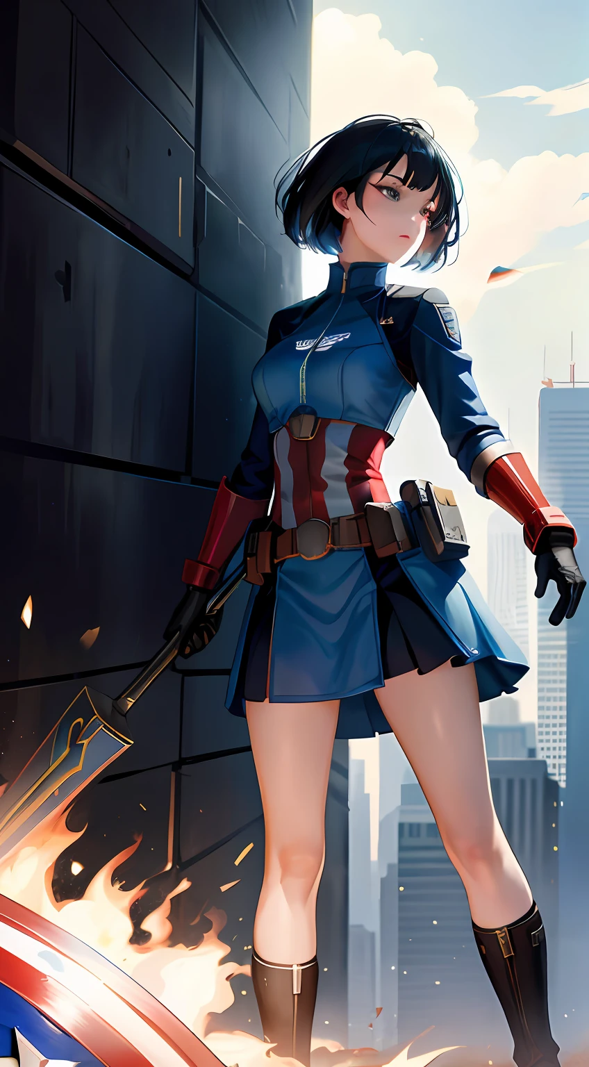 anime - style image of a woman in a blue dress with a sword, artgerm and atey ghailan, extremely detailed artgerm, alena aenami and artgerm, ig model | artgerm, wojtek fus, style artgerm, artgerm style, artgerm julie bell beeple, artgerm jsc