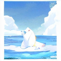 Polar bears sleep on the ice