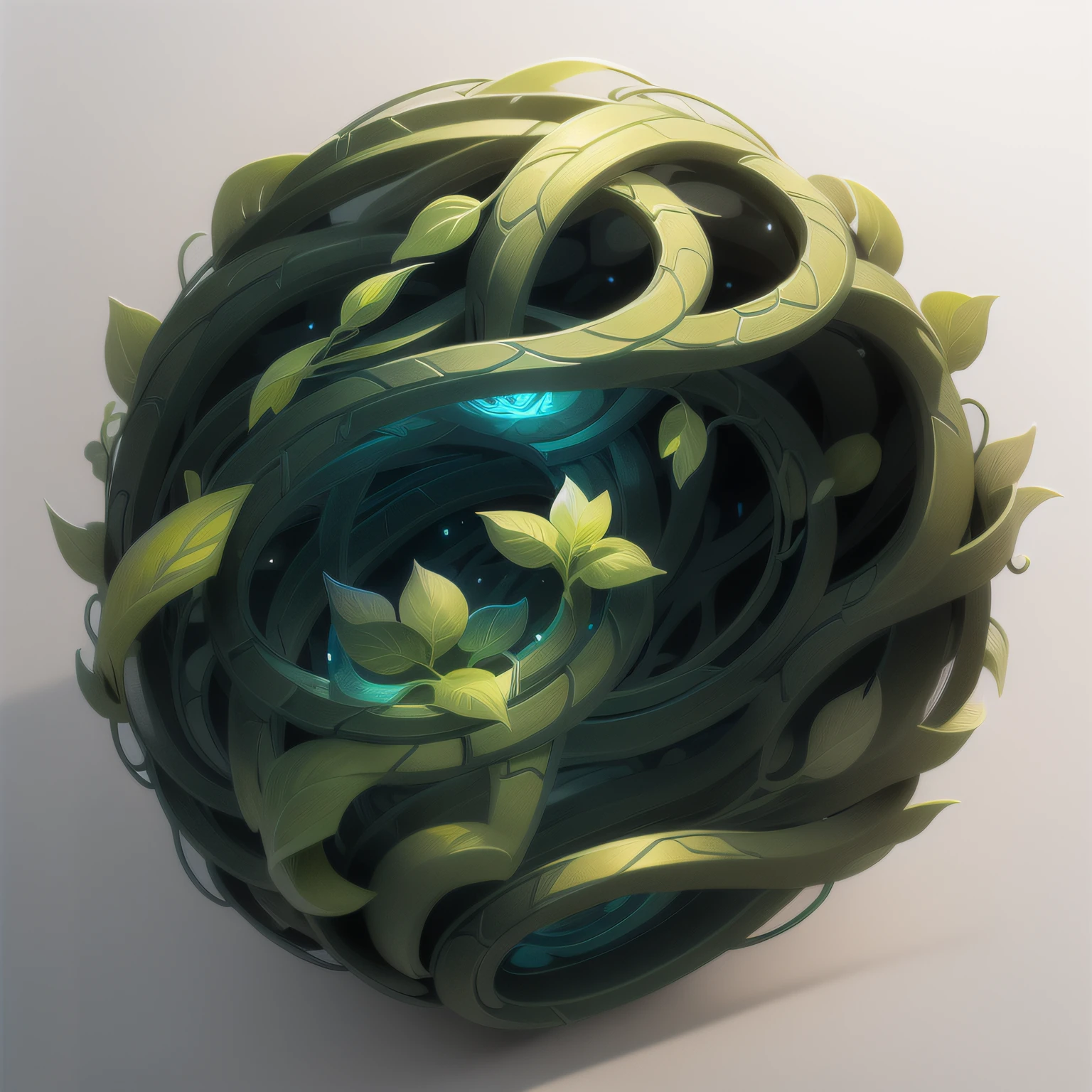 {Intricate magic ring made of vines} , illustration, flower, game icon (masterpiece)