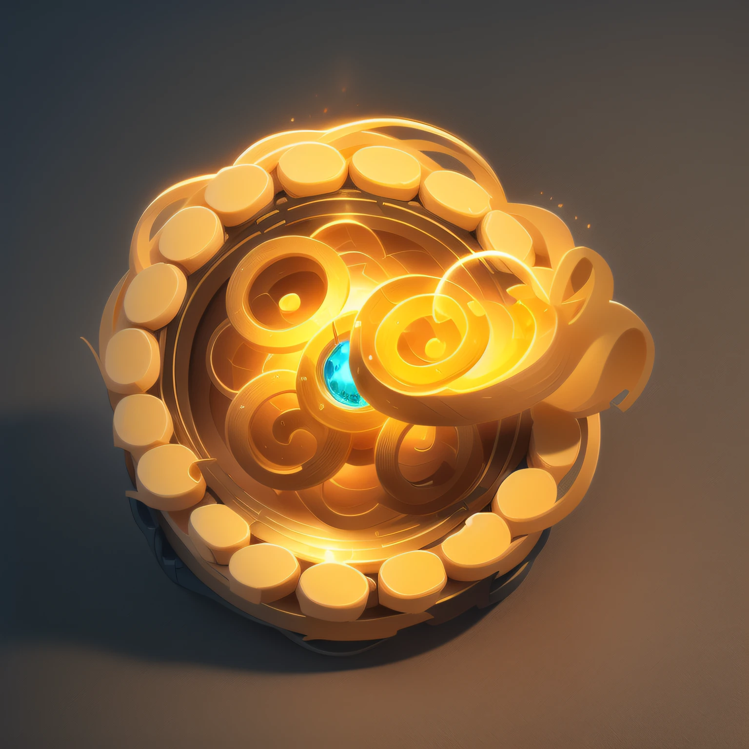 {Intricate magic ring made of cheese} , cartoon, cheese, game icon (masterpiece)