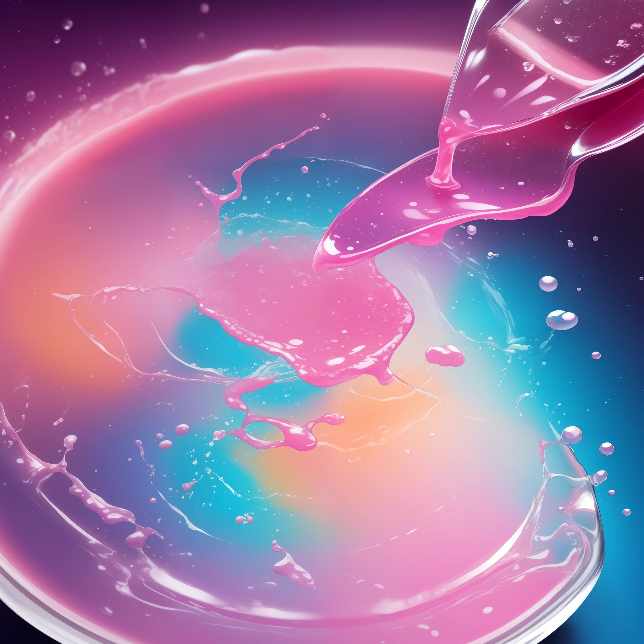 taste, sweet, rhythm, illustration, melodic water universe, pastel, pink, sauce, juice