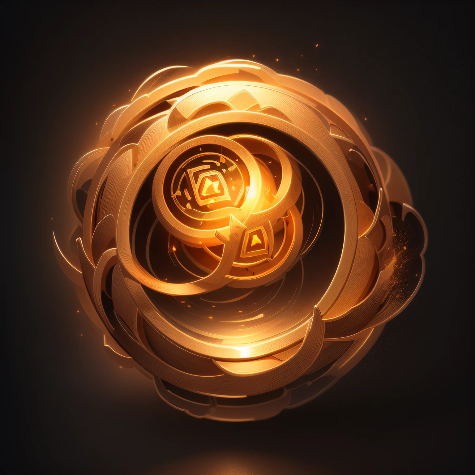 {Intricate magic ring made fire and gold} , vector , runes imagery of rats and small cheese, game icon (masterpiece)