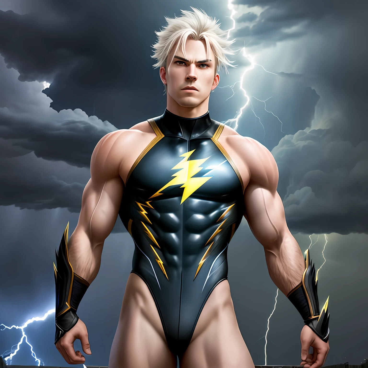 Man, Leotard, Lightning, God Thunder