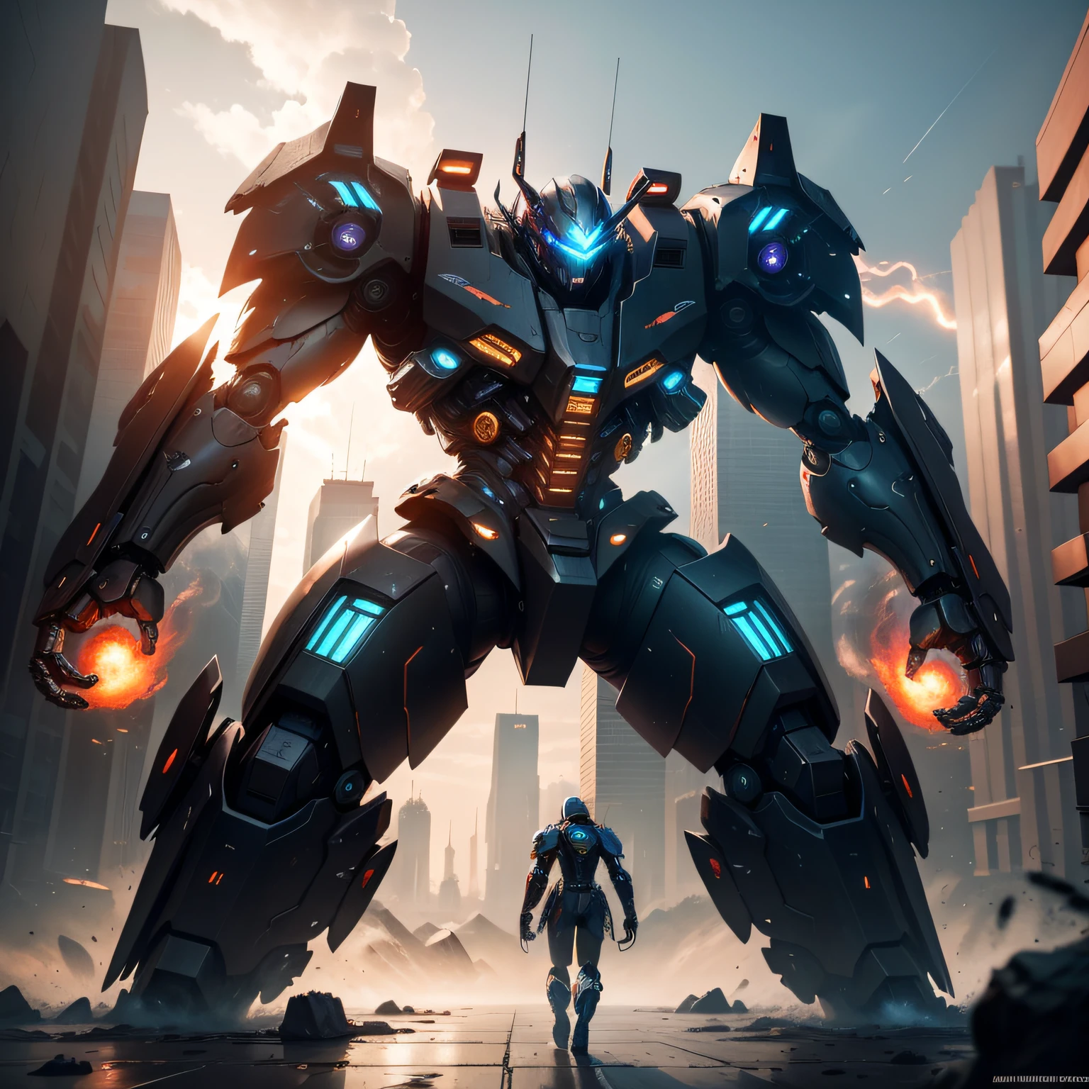 masterpiece, official art, 8k, masterpiece, best quality, highly detailed, futuristic, dynamic, dark colors, mechanical design, damaged armor,

motorcycle,robot:1.2,low combat power,awakening,mecha transformation,energy blades,explosions,ruined cityscape,smoke and fire.
