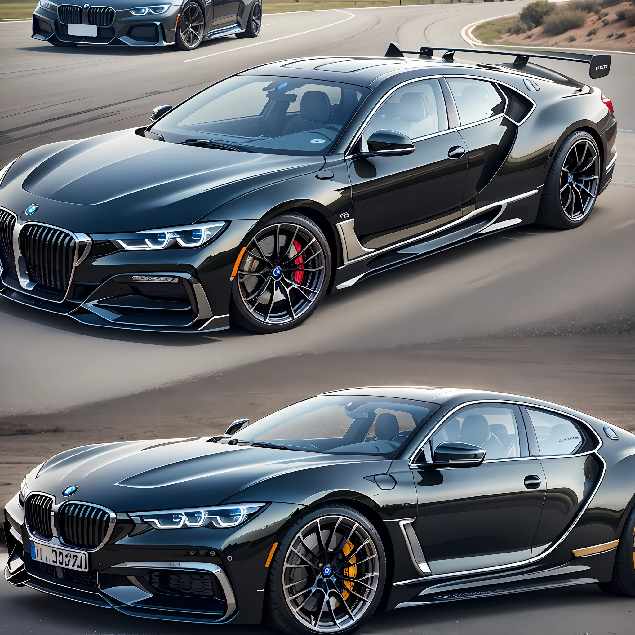 BMW 7 from 2023 mixed with Bugatti Chiron