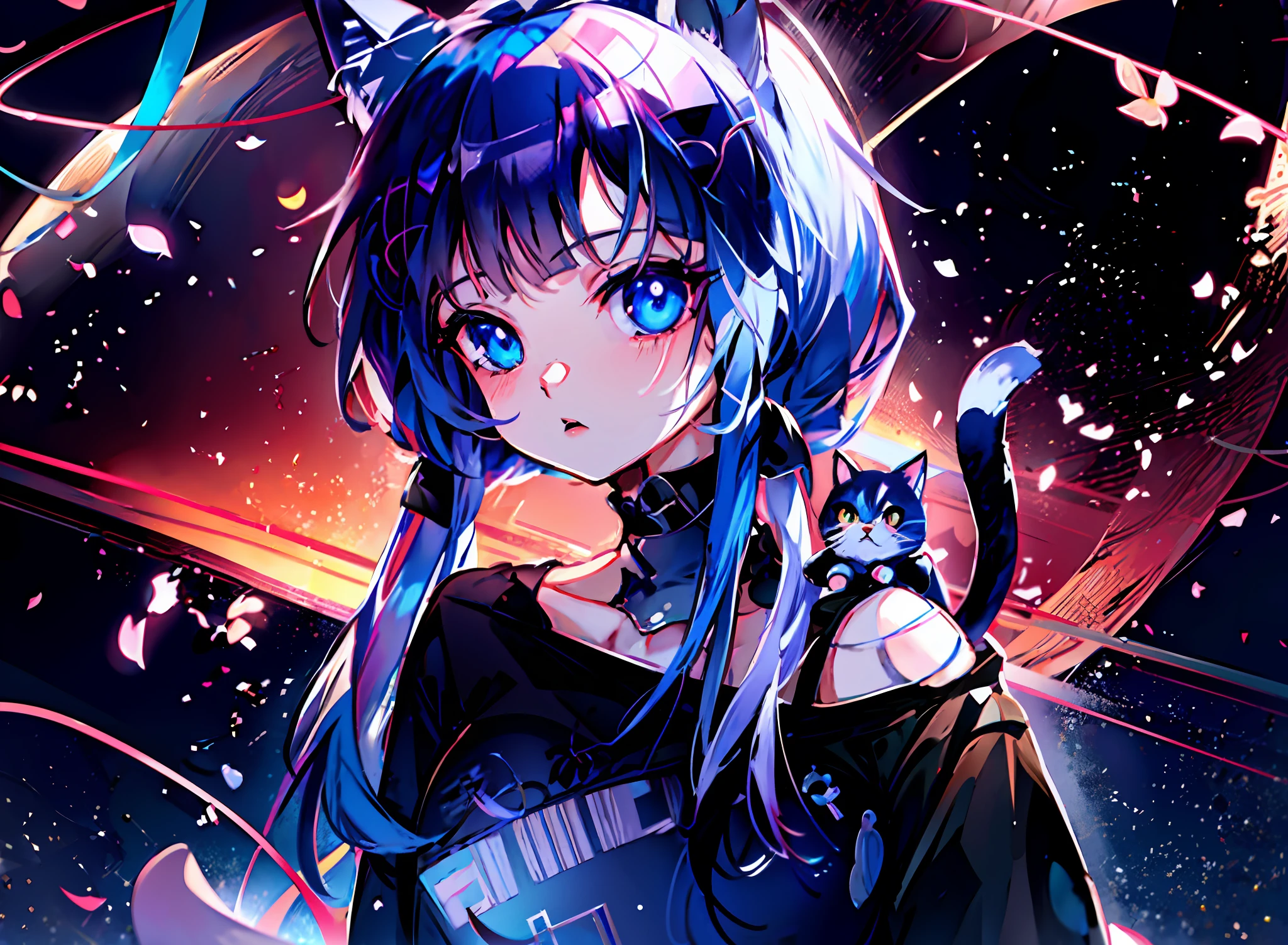 anime girl with cat ears and blue eyes holding a kitten, anime girl with cat ears, very beautiful anime cat girl, cute anime catgirl, anime catgirl, anime style 4 k, beautiful anime catgirl, anime cat, anime moe artstyle, nightcore, anime style. 8k, girl with cat ears, white cat girl, digital anime art!!