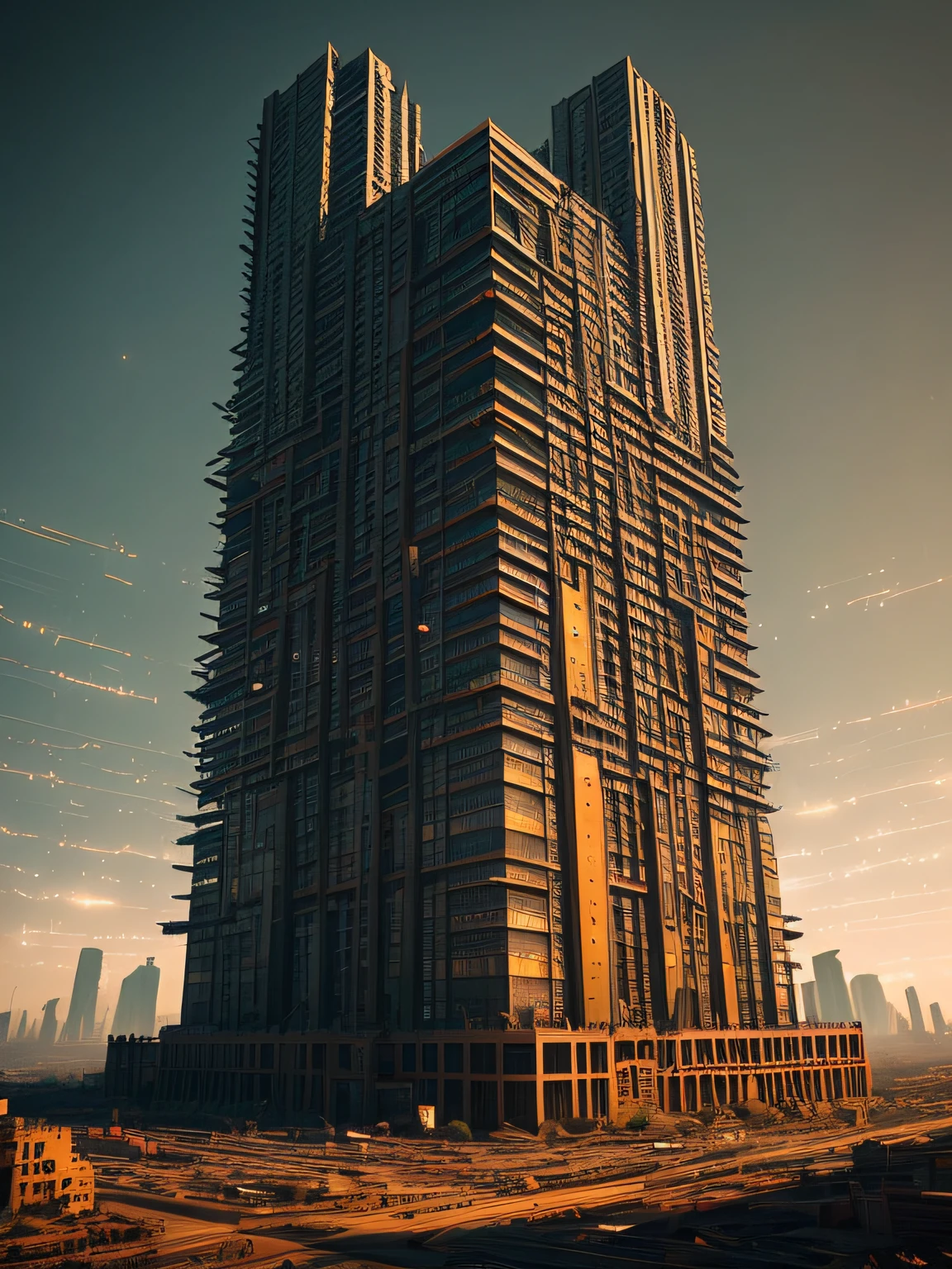 The image depicts a surreal and futuristic landscape, with a mixture of breathtaking beauty and horror. The sky is a deep, pulsating red, with dark clouds that appear to be alive and moving. In the distance, you can see a massive cityscape, with towering skyscrapers, neon lights and endless rows of buildings. The city is lit up with various colors and displays, adding to the overall sense of wonder and wonder. However, there is also a sense of horror in the picture. Buildings and structures appear to be in a state of disrepair and deterioration, with broken windows, missing sections and cracked facades. The city is buzzing with activity, but there is a sense of chaos and unease, as if something has gone terribly wrong. In the foreground, there is a massive and sentient being, with a twisted and inhuman appearance. The being is made up of wires, circuits and mechanical parts, and seems to be emerging from the ground, as if rising from the depths of the earth. His eyes are shining with intense red light, and his mouth is open, revealing rows of sharp and metallic teeth. The background is shrouded in darkness, with only a few dim lights visible in the distance. There is a sense of unknown and uncertainty, as if the world beyond the cityscape is vast and untamed. The image captures the essence of a surreal and futuristic world, with its mix of breathtaking beauty and horror. The image is visually stunning, and shows the world in a new and unusual light, with its blend of the familiar and the unknown. High detail RAW colour art, animation, cartoons, (white theme), (intricately detailed, fine details, hyper-detailed), ray tracing, subsurface scattering, ((muted colours)), diffused soft lighting, shallow depth of field, by (Oliver Wetter), by Stanley Kubrick, shot on a Canon EOS R5, 28mm lens, F/2.8, focus bokeh
EPIC