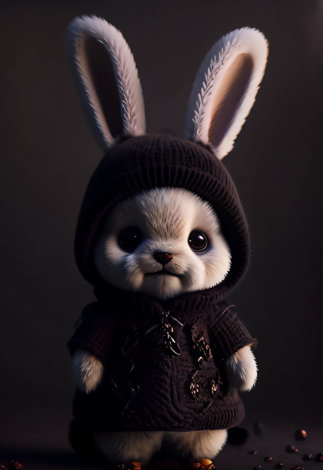 bear, blur, bear, flower, nature, no_humans, depth of field, to8style contrast, DARK_Glam, DRK_Glam bearing, deep shadows, (dark: 1.4)