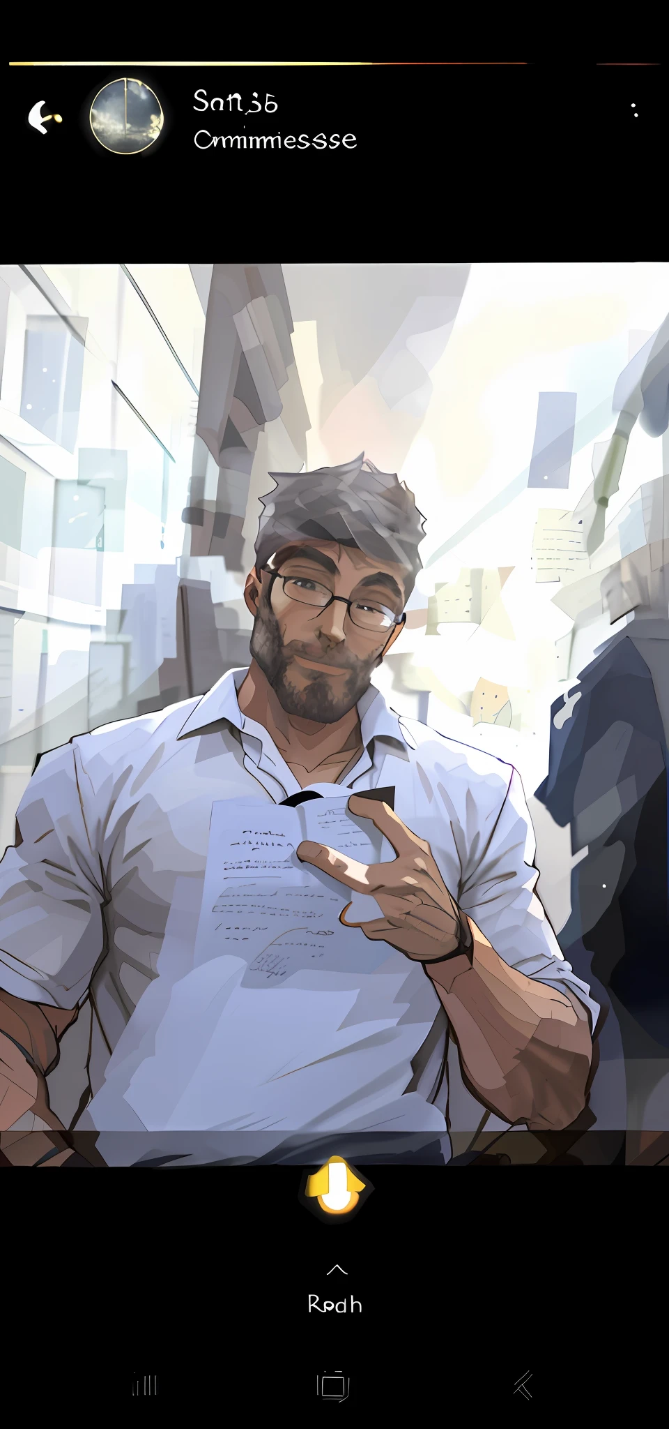 An ultra-detailed, high-quality, and appealing illustration of a "book nerd" with glasses and a nerdy outfit, surrounded by a cozy and dimly lit bookcase. The scene should depict a relaxing and heartwarming atmosphere, with the book nerd completely engrossed in reading one of the books. Use warm and muted tones to capture the coziness of the scene.