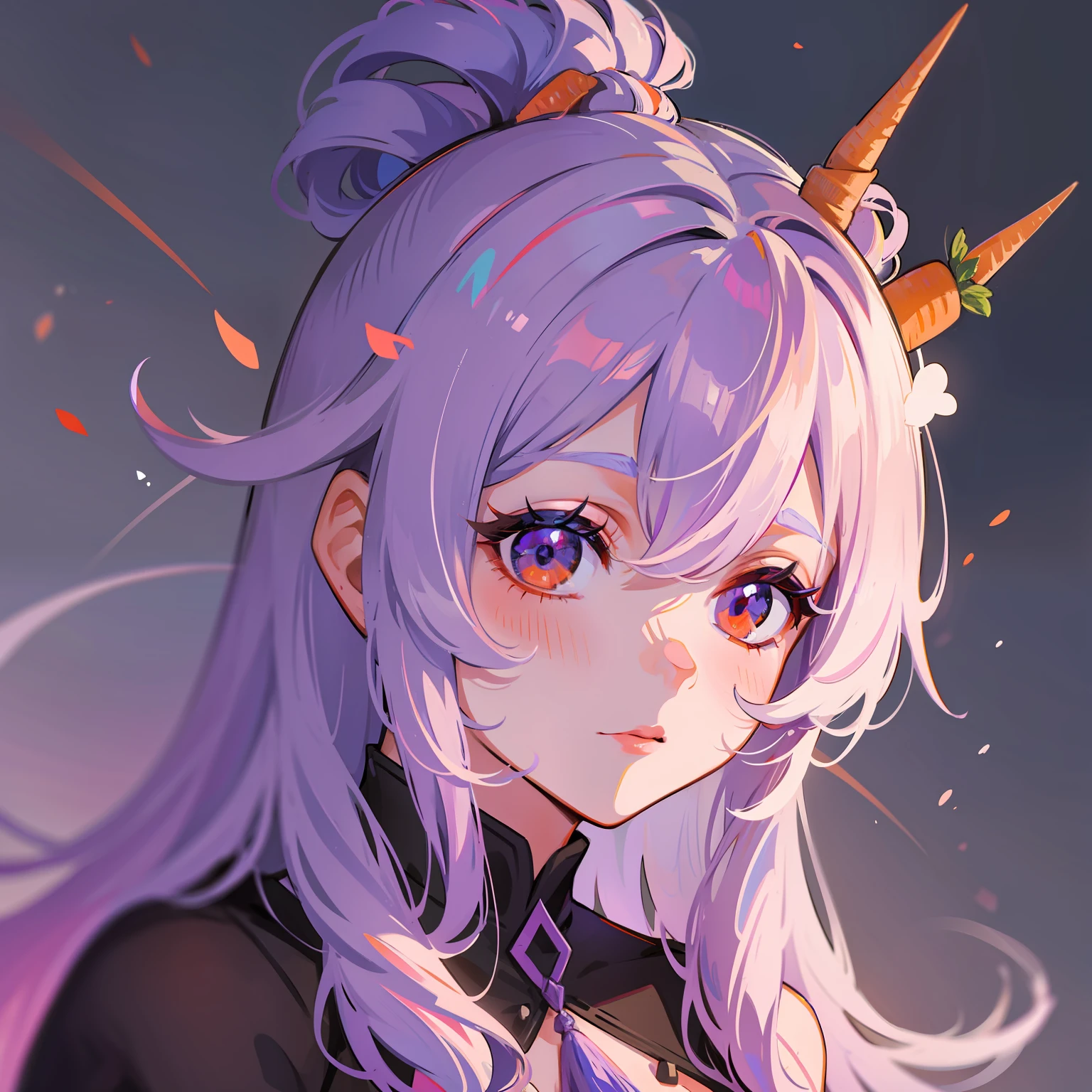 Unicorn Humanoid Maiden The horns on the top of the head are carrots