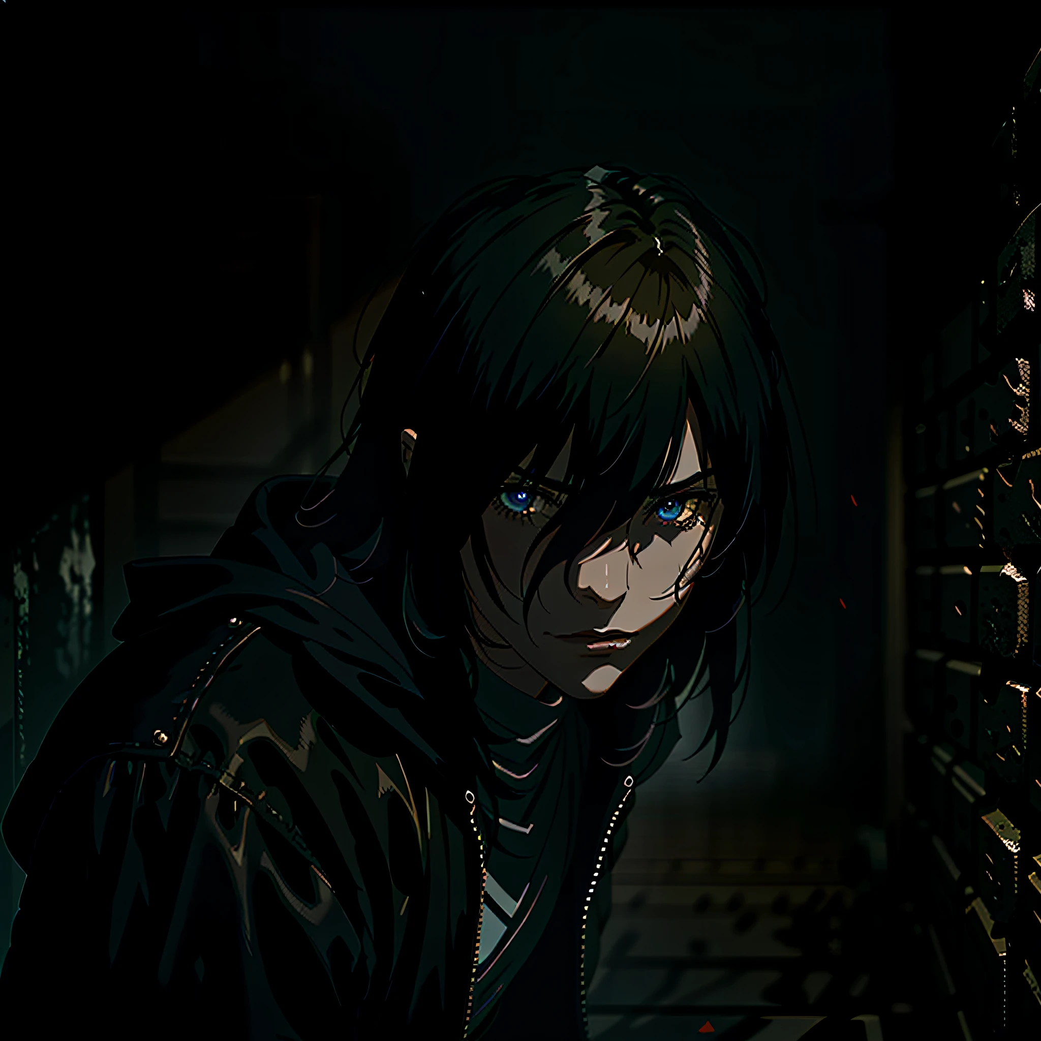 Imagine a protagonist with an imposing posture, wearing dark and elegant clothes. Use dramatic lighting, intense shadows highlighting your figure. The scene should be creepy, with subtle cloudiness all around. Add subtle details, such as expressive eyes and an enigmatic smile, to create a sense of intrigue. The image should suggest a story, suggesting that this character is a protagonist on a journey full of challenges. Cinematic, ultra detailed, ultra artistic, ultra cinematic, 8K, perfect resolution.