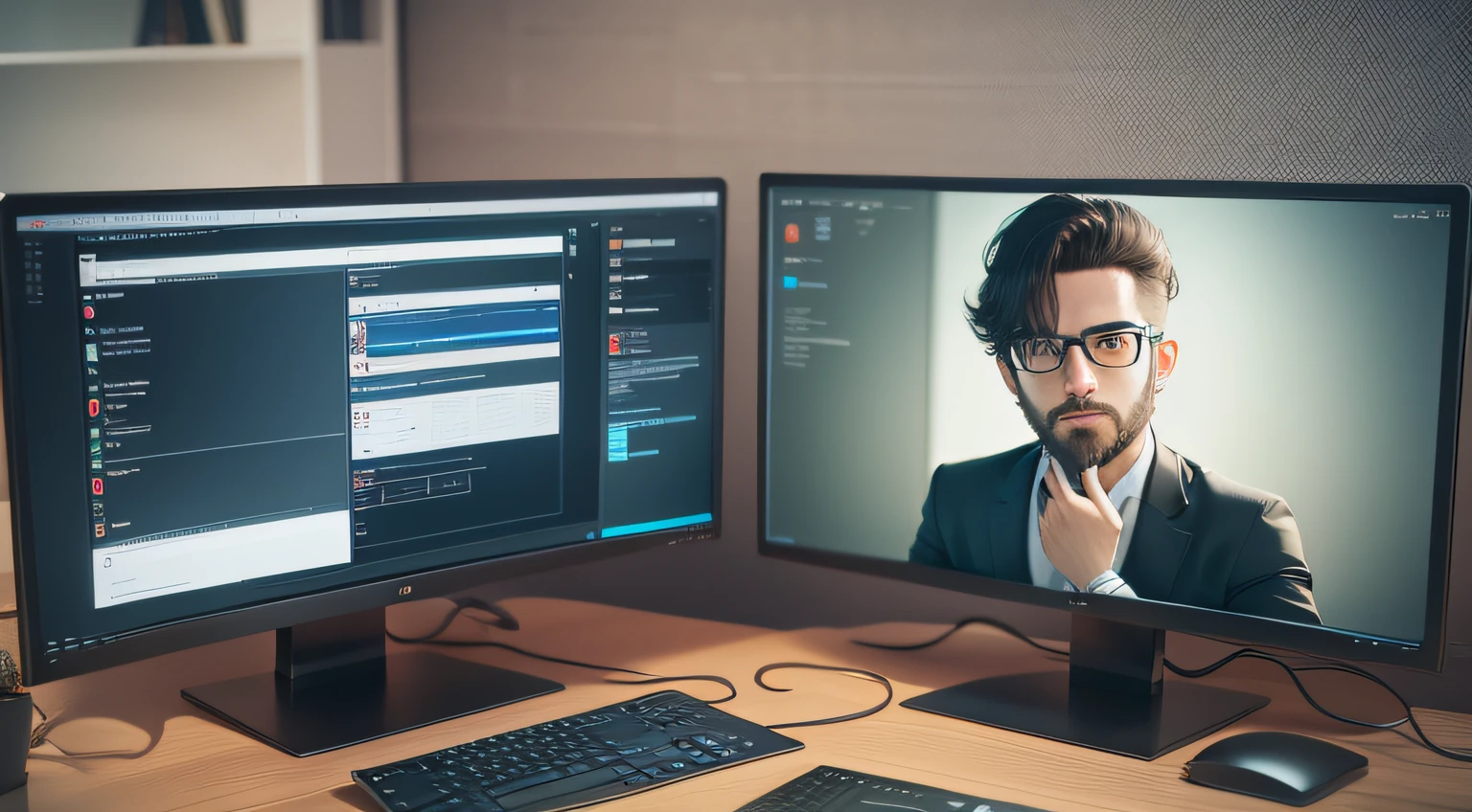 UX panel with two monitors