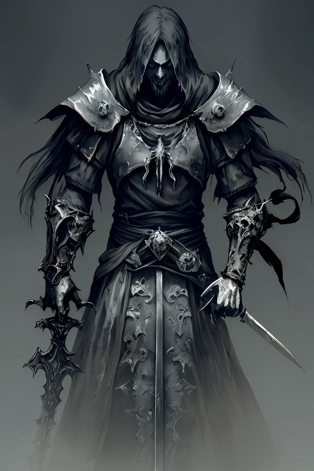 (ashenhard style:1.4), masterpiece, best quality, high quality,(a warrior in dark and silver armor and surrounded by darkness:1.2), (profile), (darkness:1.2), abstraction, award-winning photography, depth of field, HDR, extremely detailed, trend in artstation, trend in CGsociety, intricate, high detail,