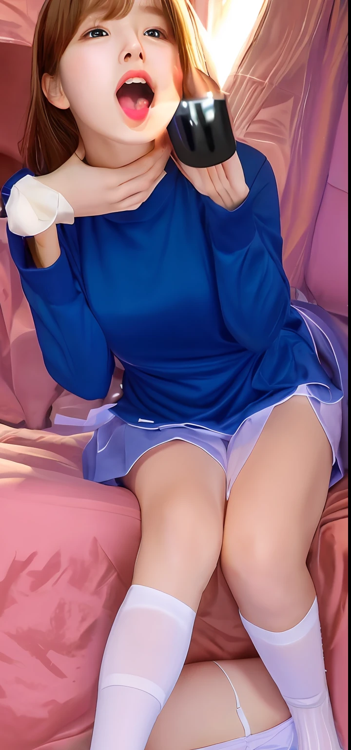1girl, solo,(best quality),(masterpiece:1.1), full body, looking_at_viewer, dynamic angle, school uniform, cute, clear facial skin,