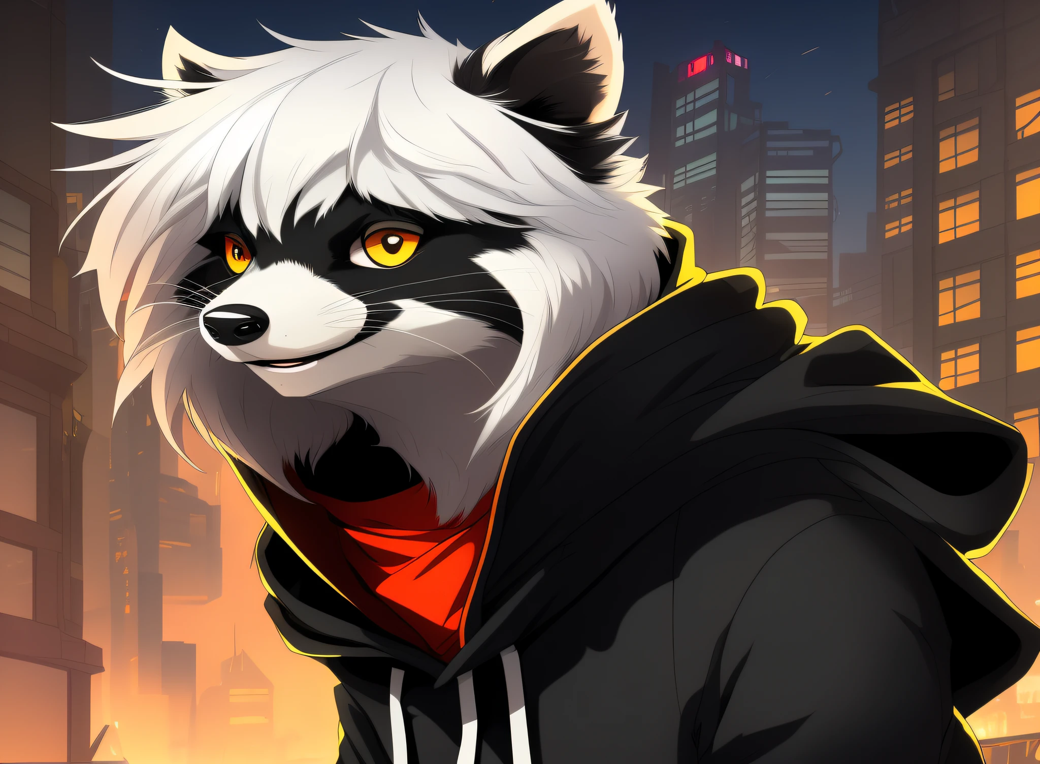 anime raccoon in a hoodie standing in a city at night, furry character portrait, fursona furry art commission, fursona art, furry art!!!, an anthropomorphic cyberpunk fox, furaffinity commission, art of silverfox, furry art, very very beautiful furry art, furry mawshot art, pov furry art, anthro portrait, commission for high res