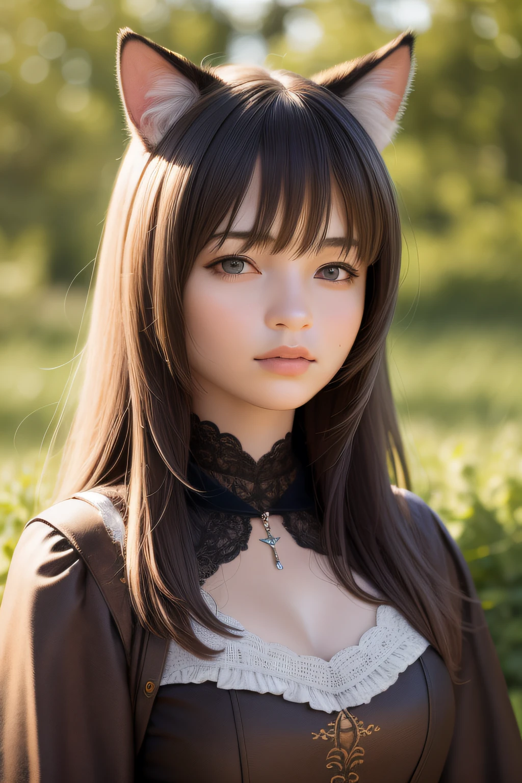 (best quality, masterpiece:1.1), (realistic:1.4), 1girl, portrait, (catgirl)