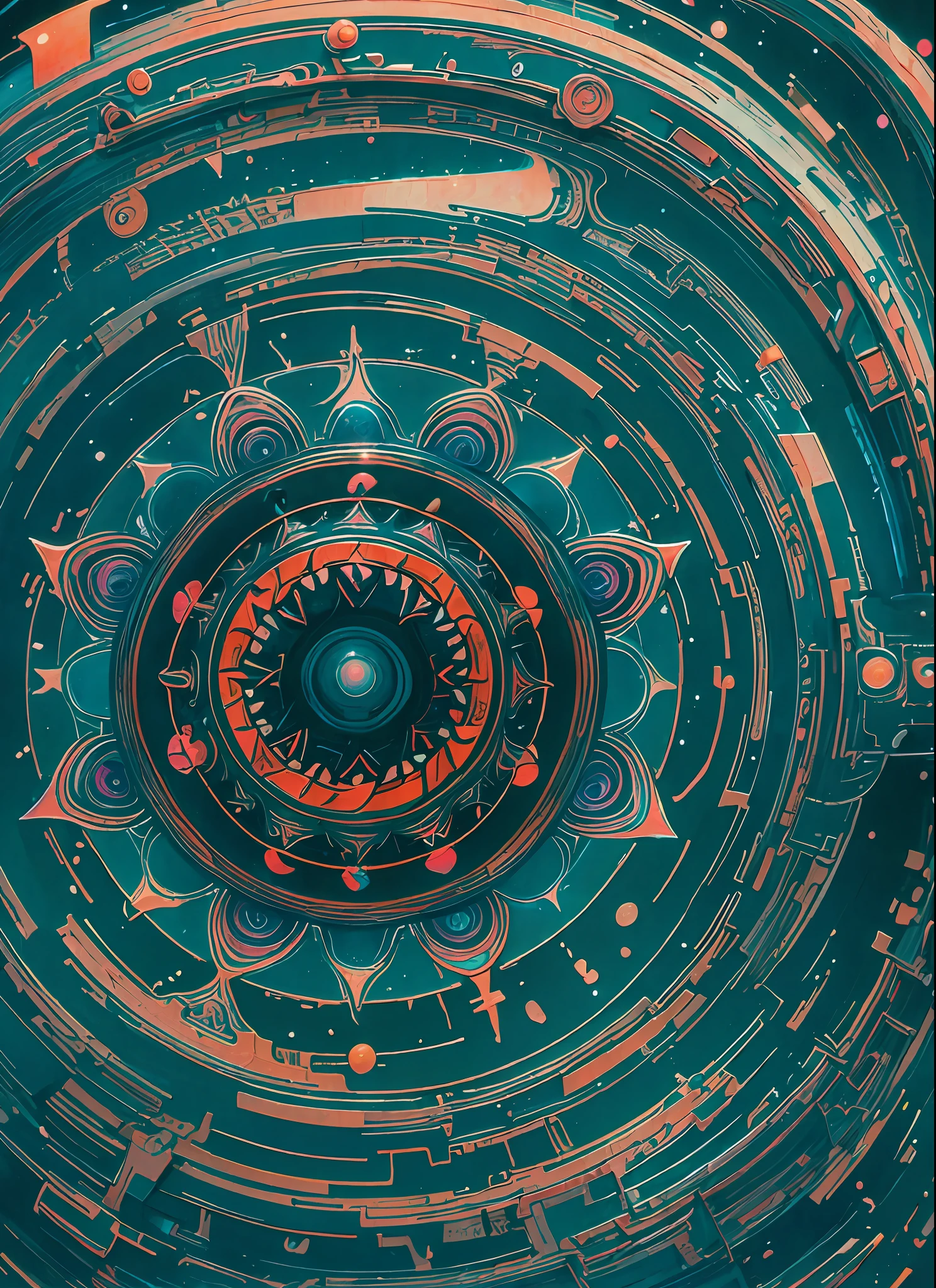 Image spirituality, mandala, abstract, neon, tranquility, not religion, joy, 1:2