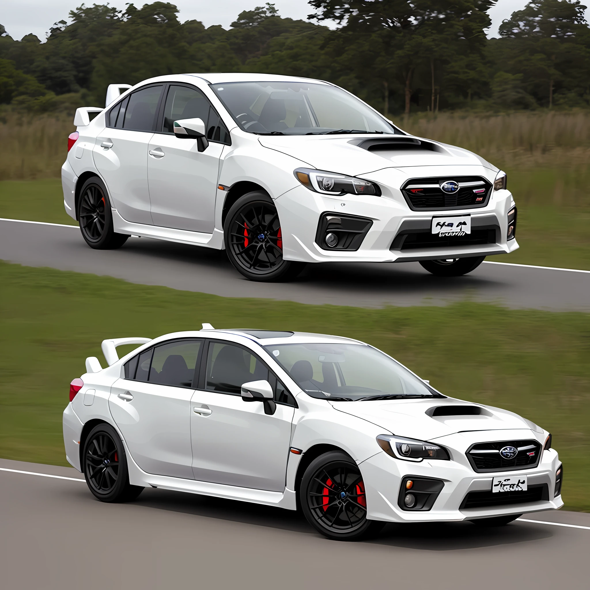 Subaru WRX 2019 white with bodkit