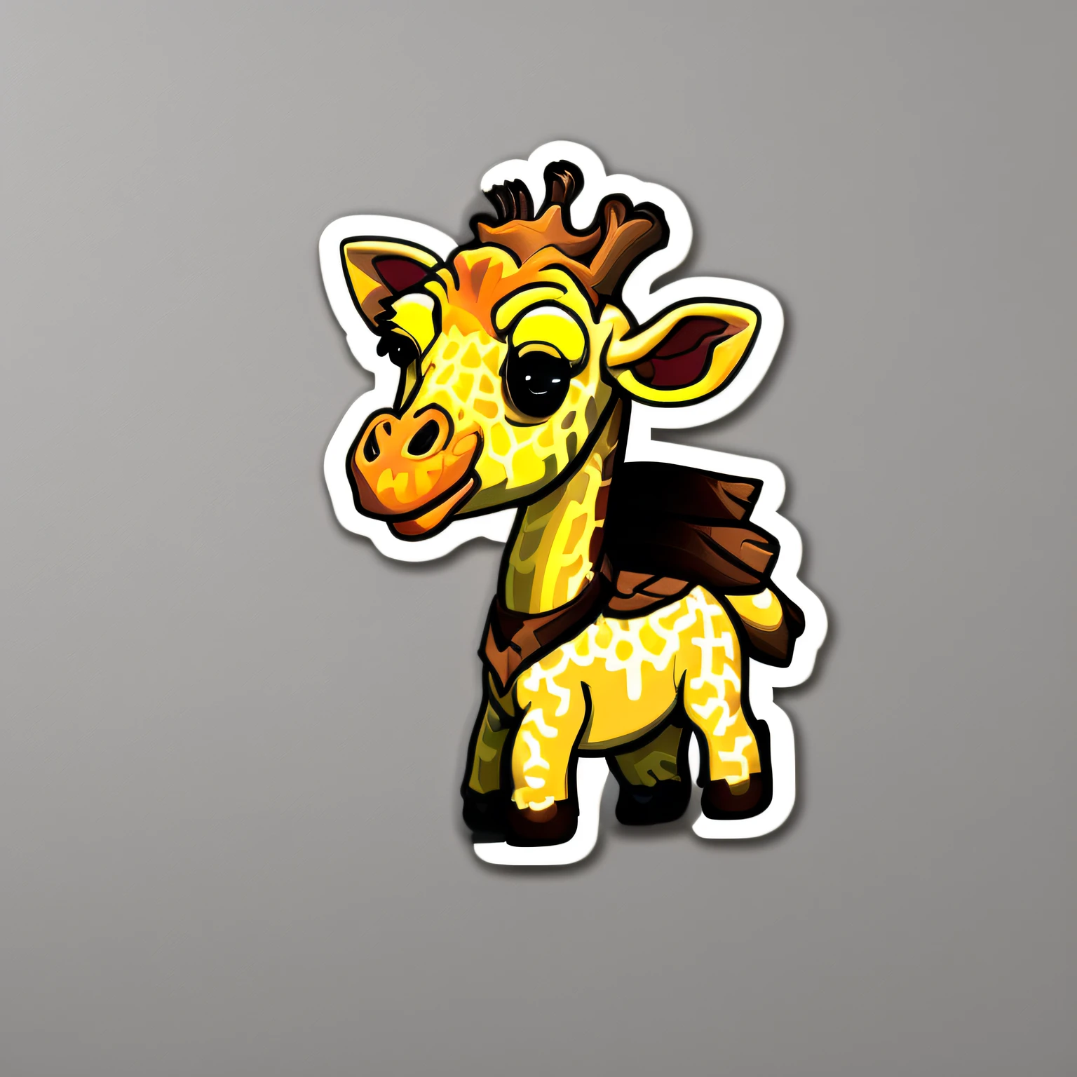 "((((Sticker)))), ((cute giraffe cartoon)), ((white background)), ((Vermeer style)), ((12K)), ((high quality)), ((HD)), ((octane render)), ((cinematic lighting))"