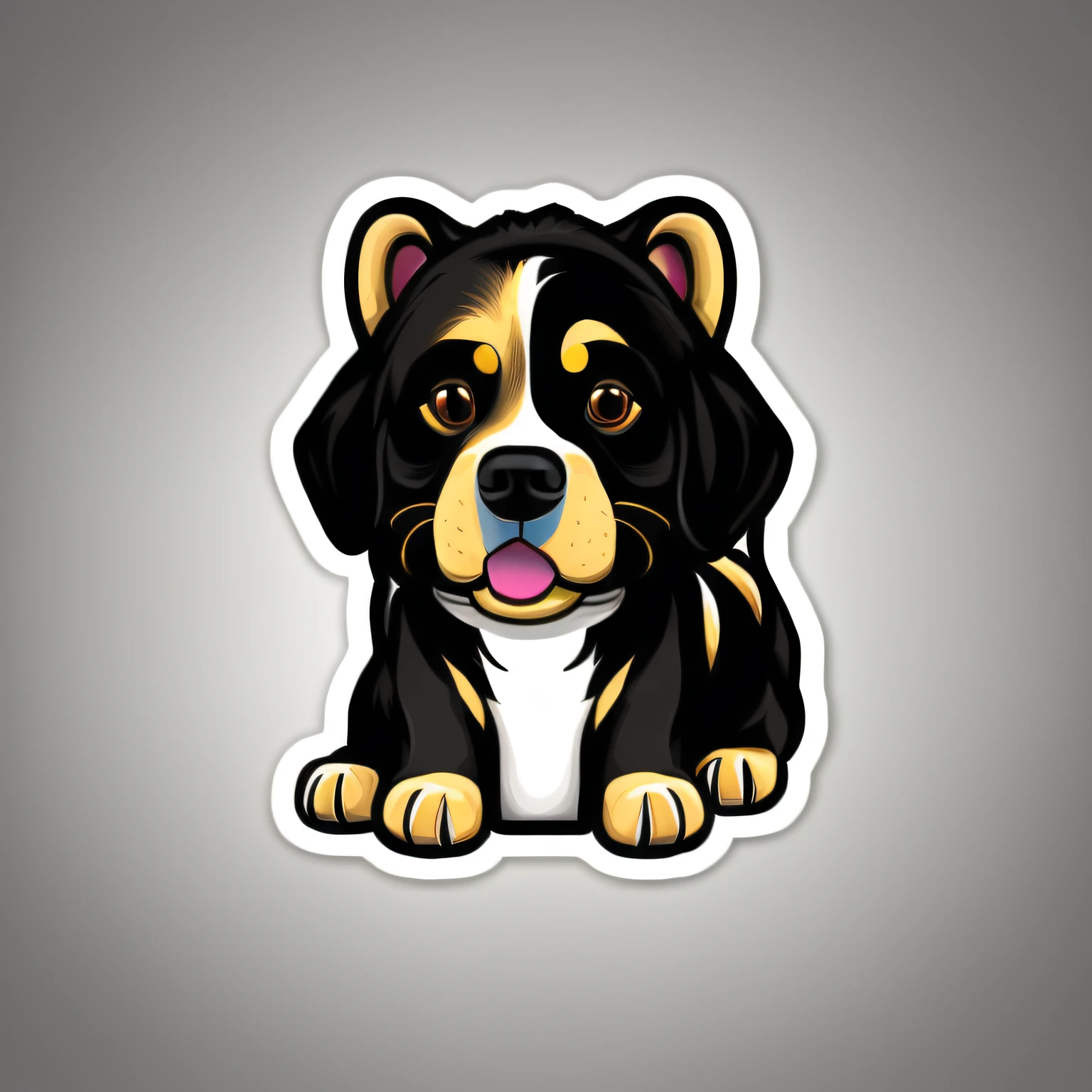 "((((Sticker)))), ((cute dog cartoon)), ((white background)), ((Vermeer style)), ((12K)), ((high quality)), ((HD)), ((octane render)), ((cinematic lighting))"