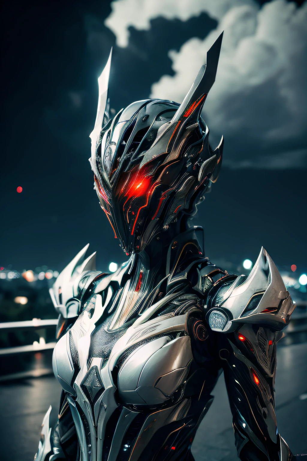 1 japanese girl, WARFRAME, intricate pattern, heavy metal, energy lines, faceless, glowing eyes, elegant, intense, blood red and black uniform, solo, modern, city, streets, dark clouds, thunderstorm, heavy rain,
dramatic lighting,
(masterpiece:1.2), best quality, high resolution, beautiful detailed, extremely detailed, perfect lighting,