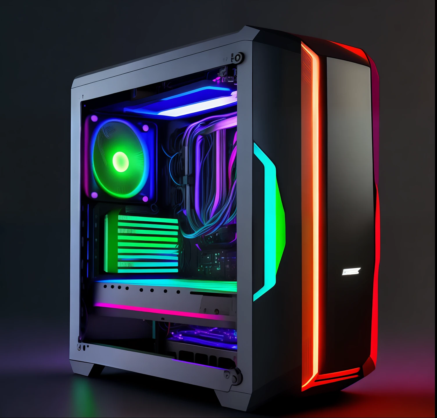 gaming computer with RGB light