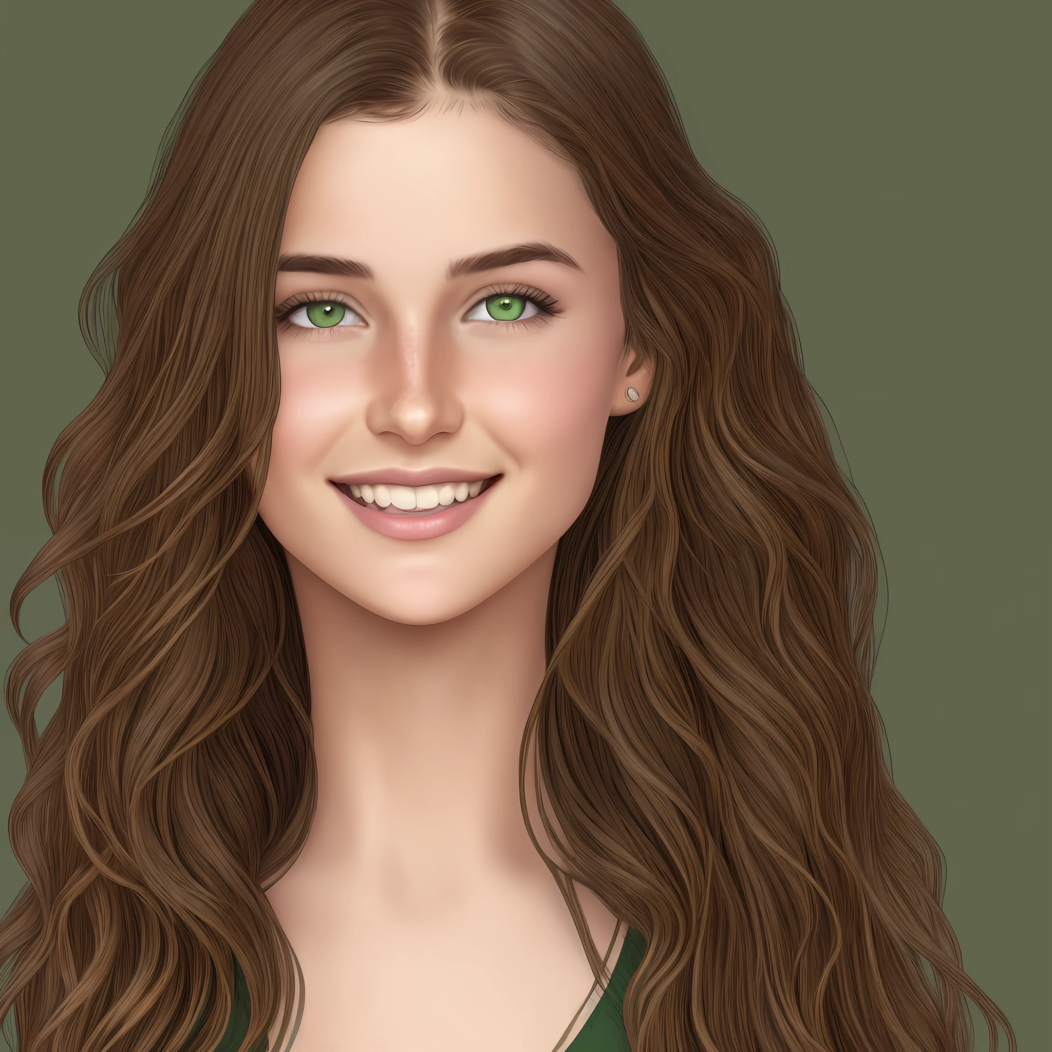 Sophia is a 28-year-old woman with long, wavy light brown hair that falls over her shoulders. She has expressive green eyes and a charming smile. Sophia is of medium height and an elegant build.
The illustration is a high-definition illustration in 4K resolution, featuring highly detailed facial features and cartoon-style visuals.