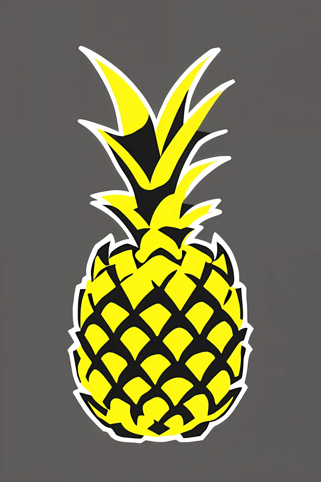 pineapple with black and gold, logo, vector logo white background