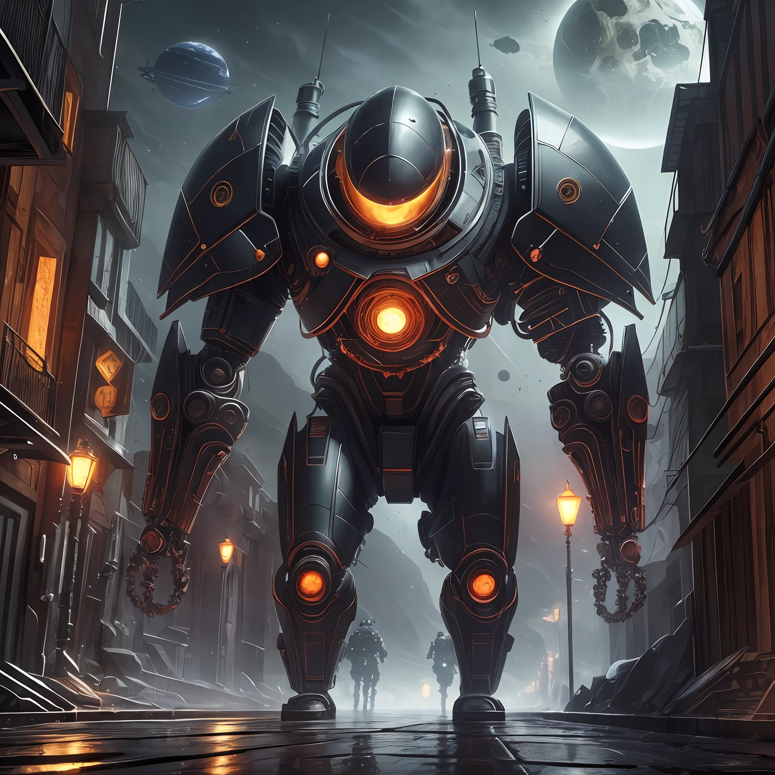 (best quality, masterpiece, ultra-detailed, extremely detailed CG unit 8k wallpaper), a slienigena planet, dark atmosphere, sinister energy, narrow alleys, (biomechanical):1.3 --auto --s2