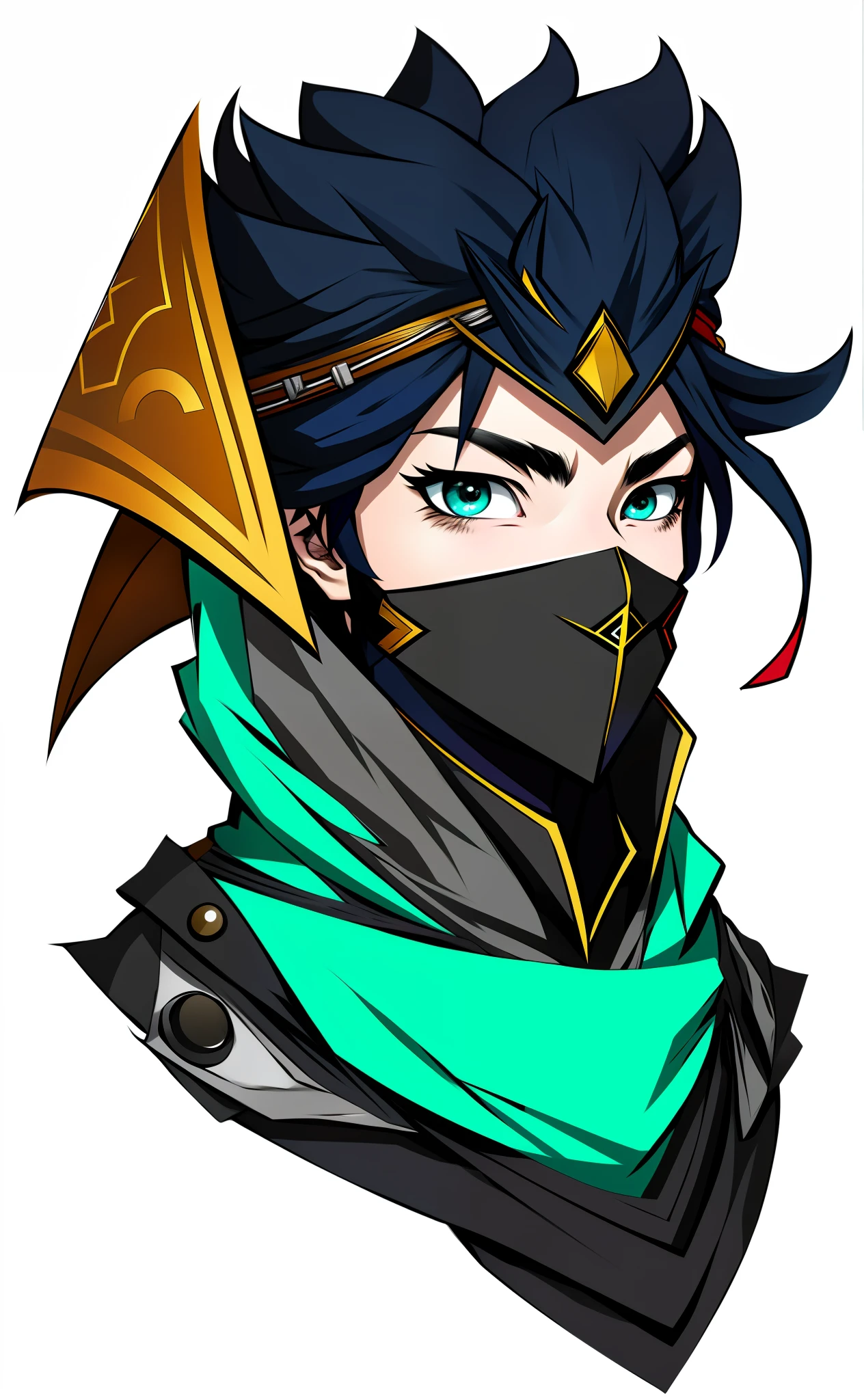 a drawing of a person with a scarf on and a hood on, unknown artstyle, sage ( valorant ), jett from valorant, portrait of a dnd character, concept headshot art, sketchy artstyle, trigger anime artstyle, detailed character portrait, afrofuturism anime, but the armor covers her face, portrait dnd, colored sketch, as a dnd character