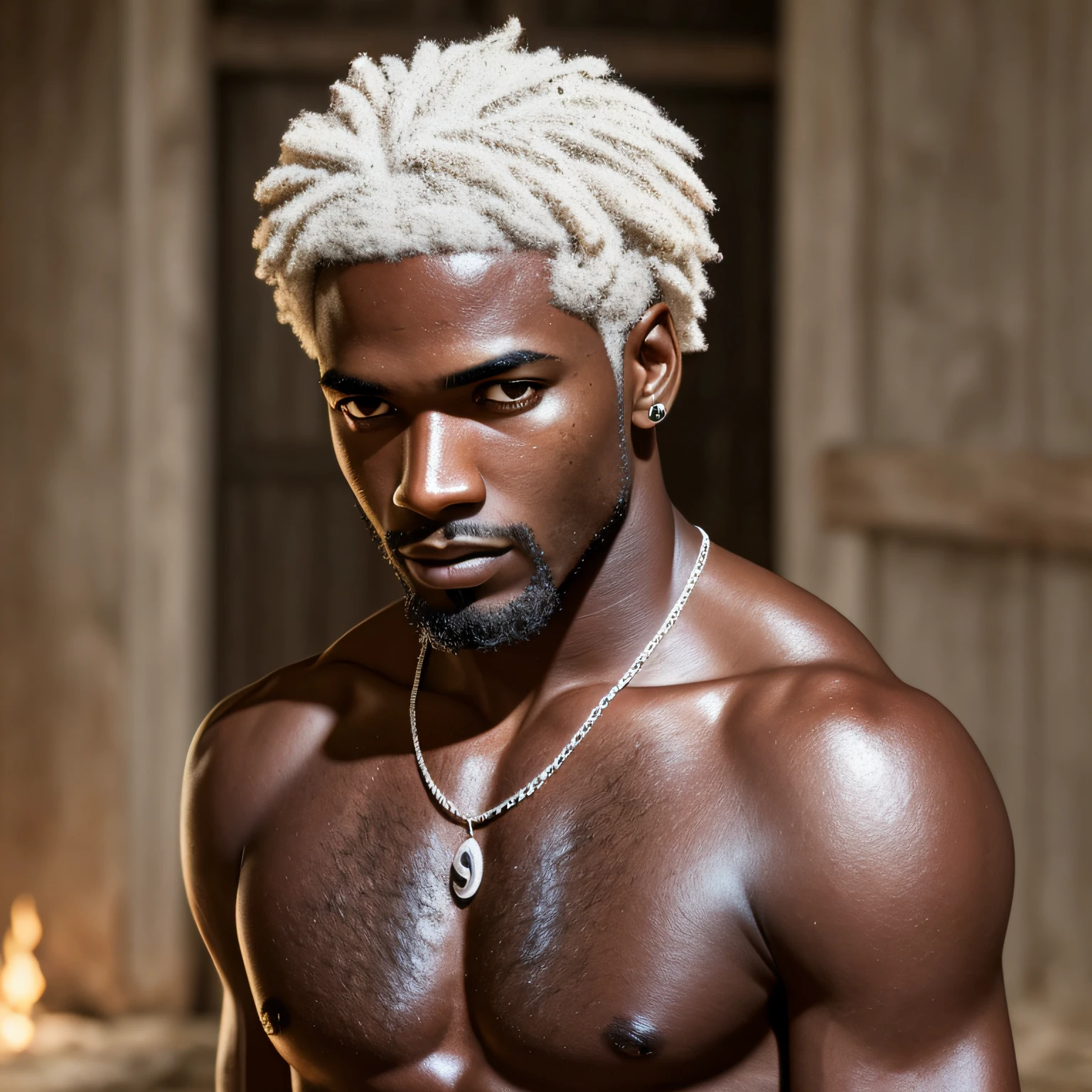 Brazilian man slavery black skin. Background: slave quarters, extreme realistic, various slaves, light particles, basic white shirt, dirty, maximum focus, realistic body, realistic face, professional lighting, octane render, beautiful features, beautifully detailed clothes, unlimited light, magnificent, detailed skin texture, extreme details, cinematic lighting, (masterpiece), (ultra detailed), (ultra-HD), focus --auto --s2