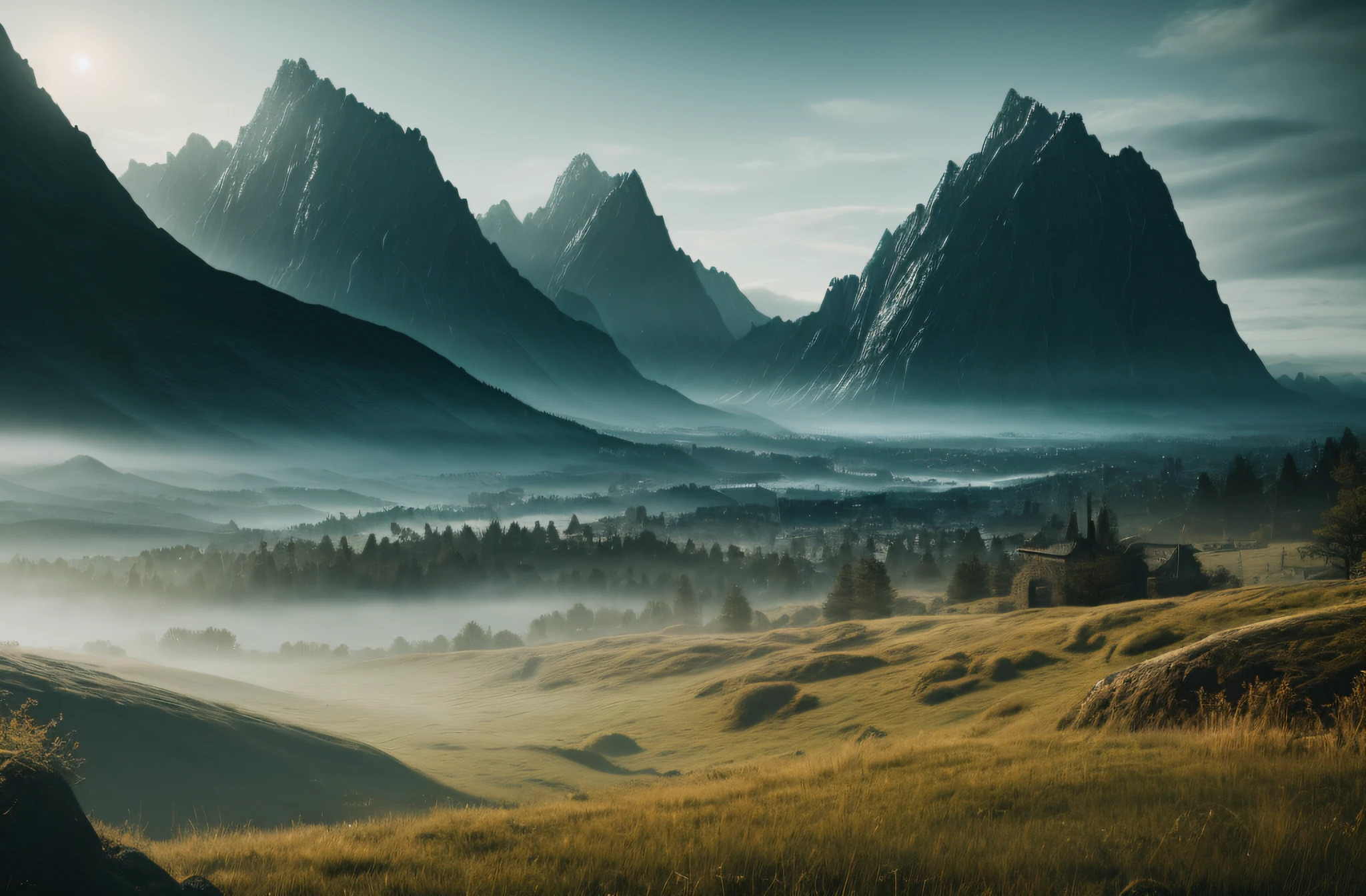 magic landscape,elden ring, dark arts, the witcher,realistic photo,breath taking, sharp lense, professional photographie, 70mm lense, detail love, good quality, unreal engine 5, wallpaper, colerful, highly detailed, 8k, soft light, photo realistic