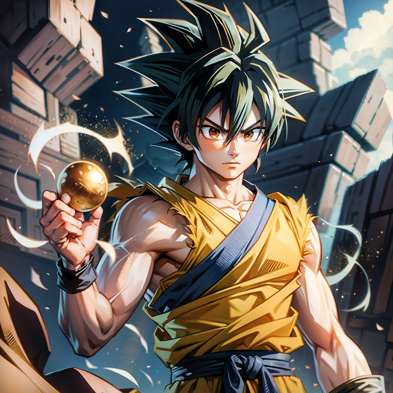 son goku original, s80 anime style
