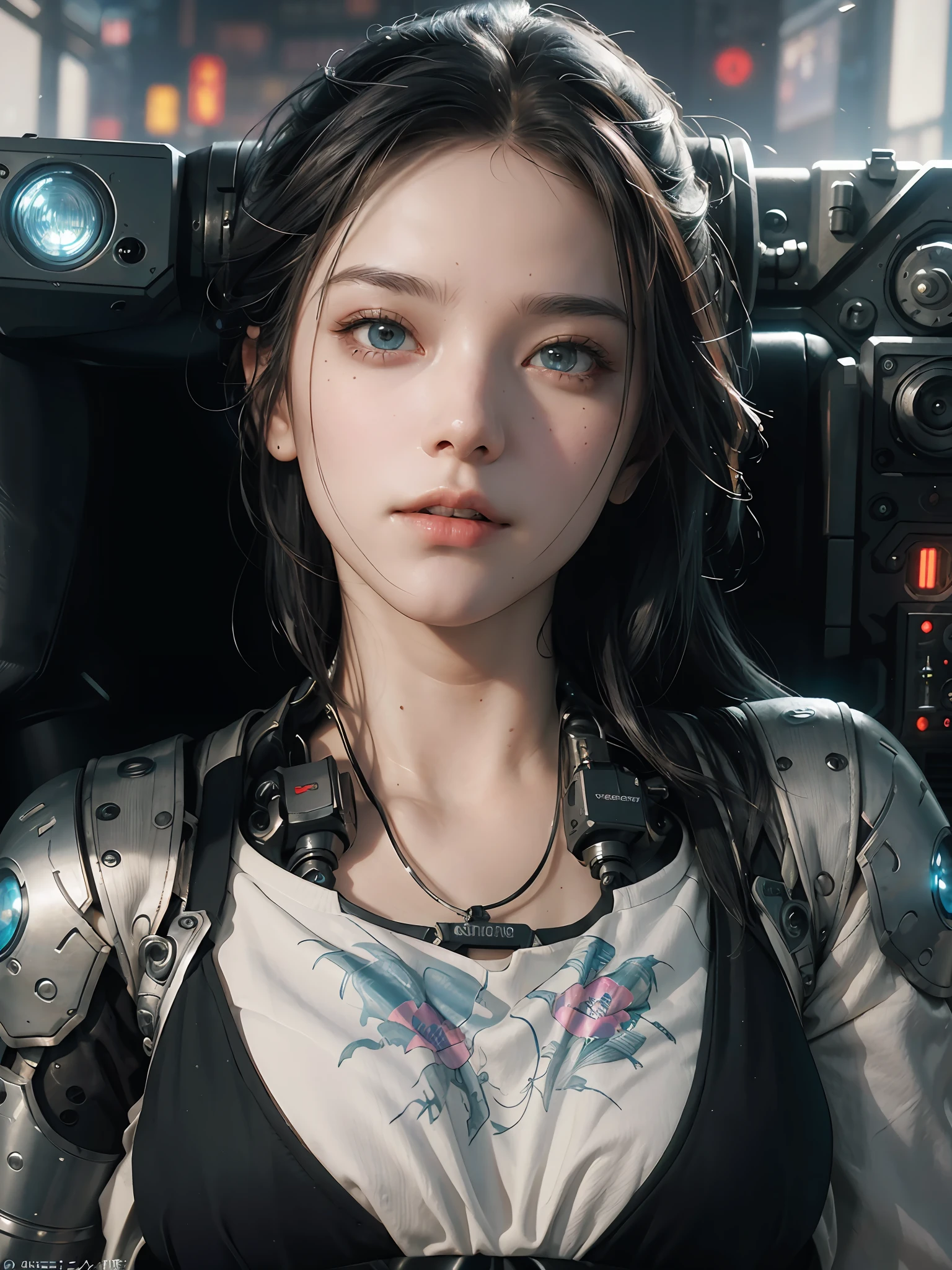 futuristic cyber punk (highly detailed: 1.2),(best quality:1.2),8k,sharp focus,emb-rrf-low, (by HR Giger:1.2), (biomechanical:1.2), (subsurface scattering:1.1) (1girl:1.2), (beautiful cyborg girl), beautiful skin, (thick and detailed tattoos on eyes, face and body: 1.3), (full body: 1.2), (dynamic posture: 1.2), (wide shot: 1.2), (cyberpunk: 1.2), neon glow, (detailed cybernetic eyes: 1.1), long messy translucent hair (highly detailed cybernetics: 1.2), rpg, elden ring, (futuristic science fiction: 1.2), (highly detailed background: 1.3), (hyperrealistic: 1.2), cinematic lighting, highly detailed, art station, concept art, illustration, smooth, sharp focus, Artgerm, Greg rutkowski, Alphonse mucha, editor pickup, trend in art station, trend in deviantart, wlop