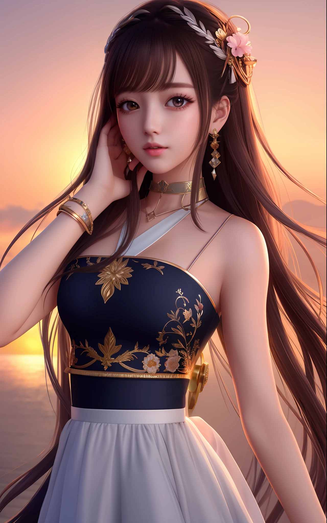 (extremely detailed CG unity 8k wallpaper), the most beautiful artwork in the world, 1girl, upper body,kpop idol, jisoo,