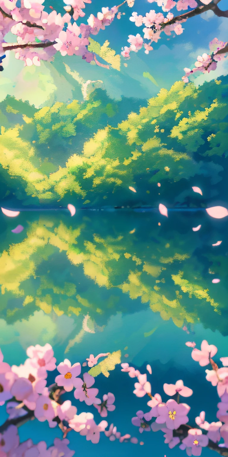 Masterpiece, best quality, (very detailed CG unity 8k wallpaper) (best quality), (best illustration), (best shadows) Nature&#39, blue sea,delicate leaves petals of various colors falling in the air light Tracking, super detailed --v6