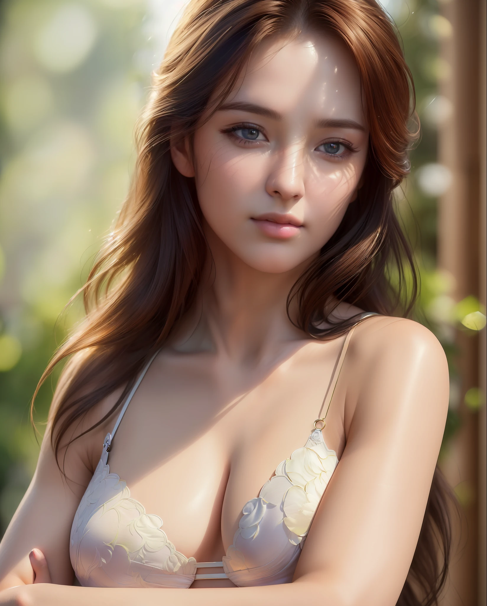 ((Best quality, 8k, Masterpiece :1.3)), Beautiful face, (photo realistic:1.4), soft lighting, (high detailed skin:1.3), 8k uhd, dslr, high quality, high resolution, 4k, 8k, absurdres, best ratio four finger and one thumb, (realistic:1.4), ((realistic medium breasts :1.3)), Highly detailed face and skin texture, Detailed eyes, Double eyelid