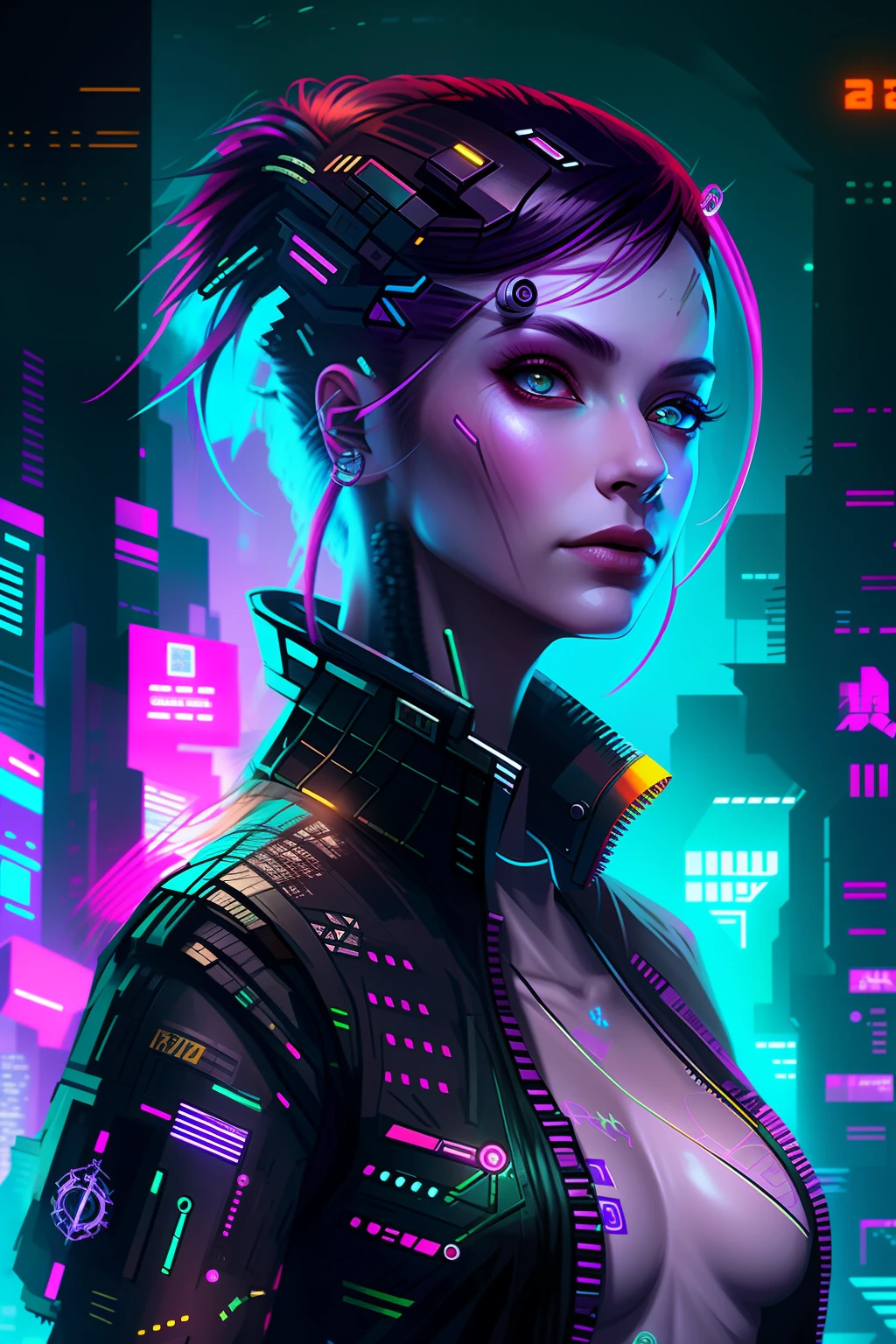 Cyberpunk woman