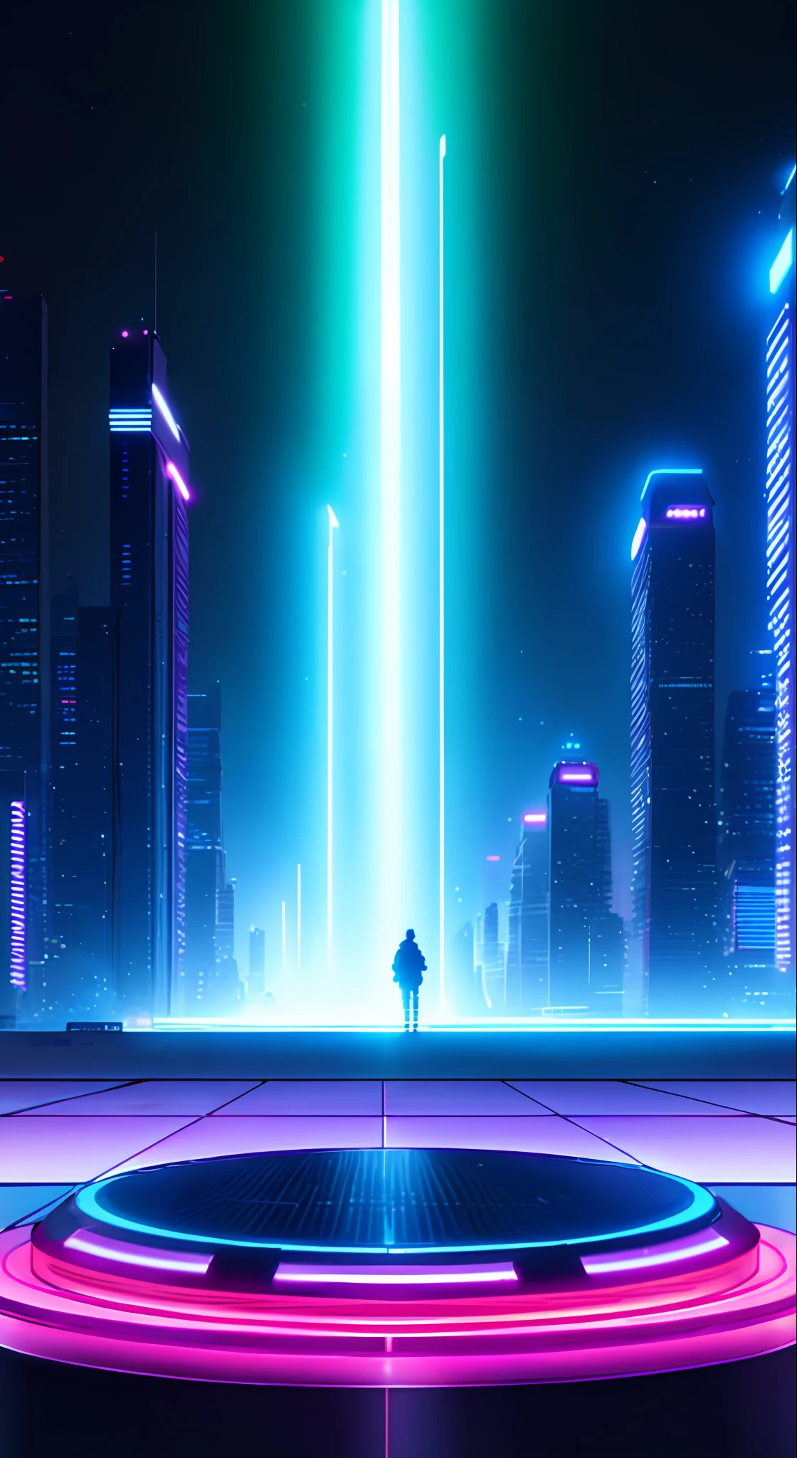 Mechanical, light strip, futuristic city, HD, masterpiece, 8k, bright scene, full light, model background, during the day, shooting background, cute scene