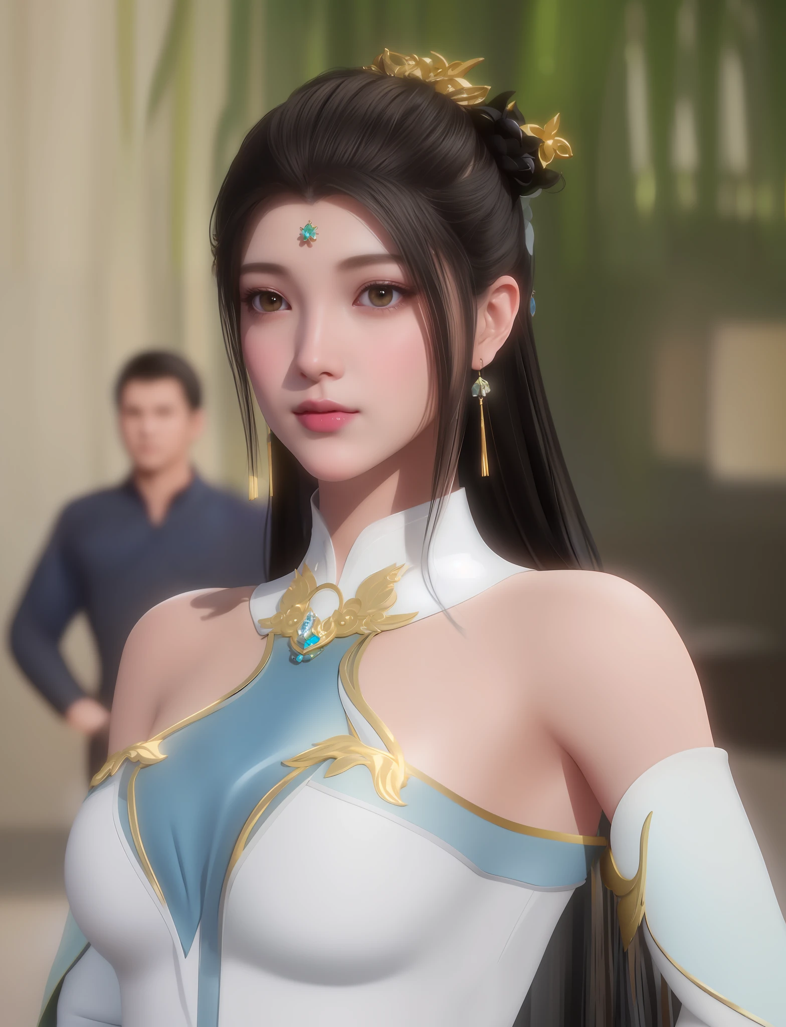 best quality, masterpiece, highres, 1girl, lingerie china armor, hair ornament, necklace, jewelry, Beautiful face, upon_body, tyndall effect, photorealistic, dark studio, rim lighting, two tone lighting, (high detailed skin:1.2), 8k uhd, dslr, soft lighting, high quality, volumetric lighting, candid, Photograph, high resolution, 4k, 8k, Bokeh, medium breasts, (light pink lips),