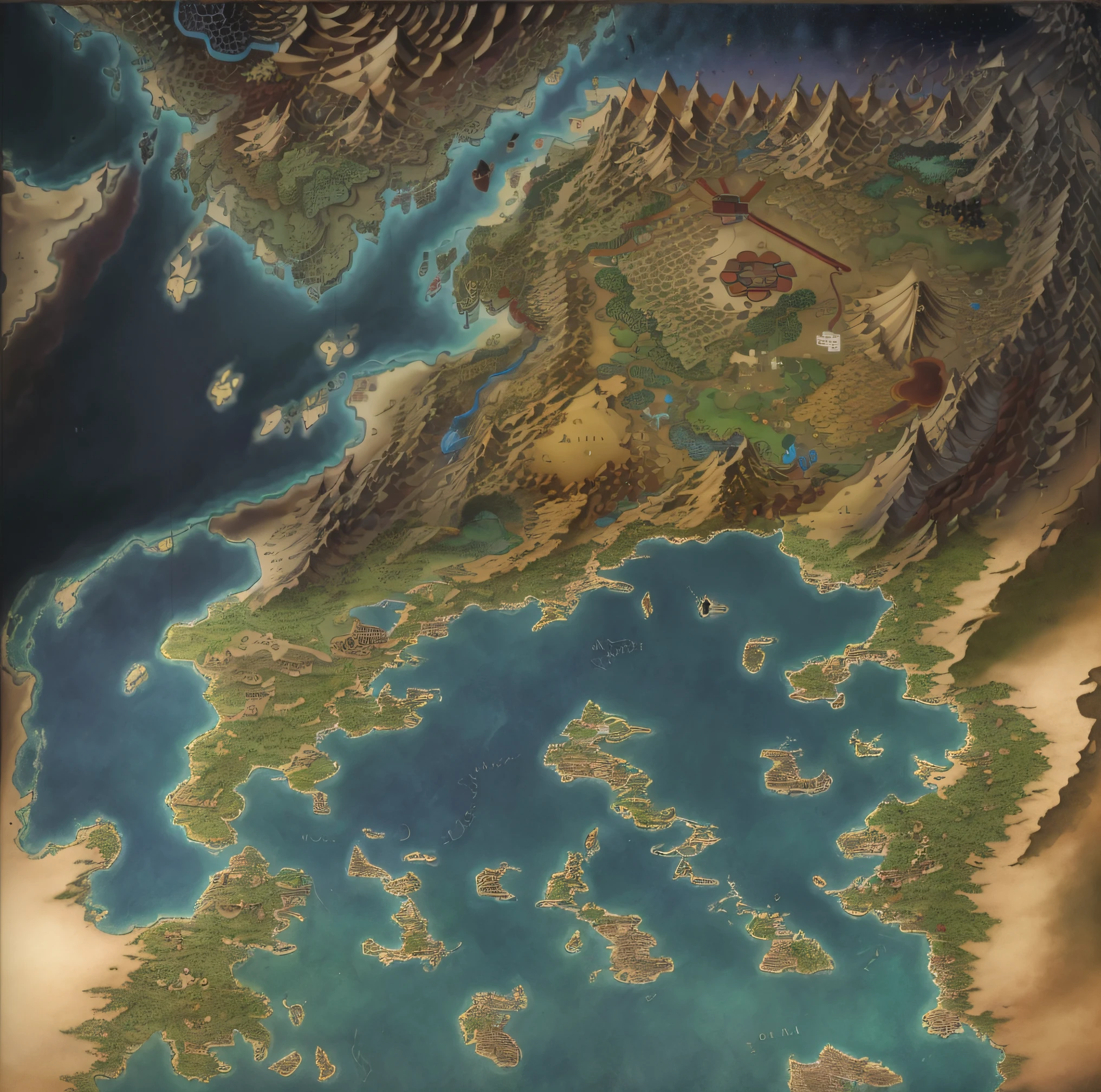 arafed map of a fantasy world with a castle and a river, detailed fantasy map, an isometric fantasy map, ancient fantasy regional map, highly detailed map, fantasy map, gridless dnd map, map patreon, d&d style fantasy map design, steam workshop maps, facing worlds map, fantasy cartography, based on geographical map, fantasy world map
