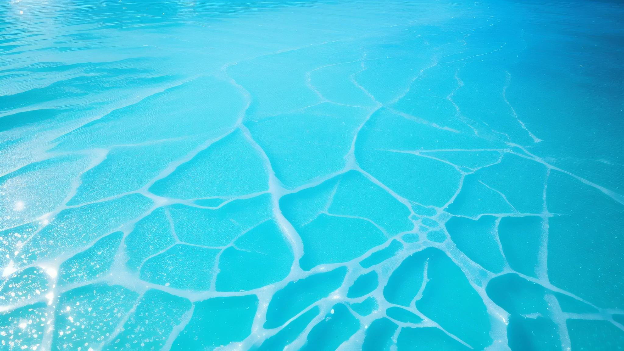 Smooth ice surface, ice pattern, blue-green, highly saturated, high-definition, rich detail,
