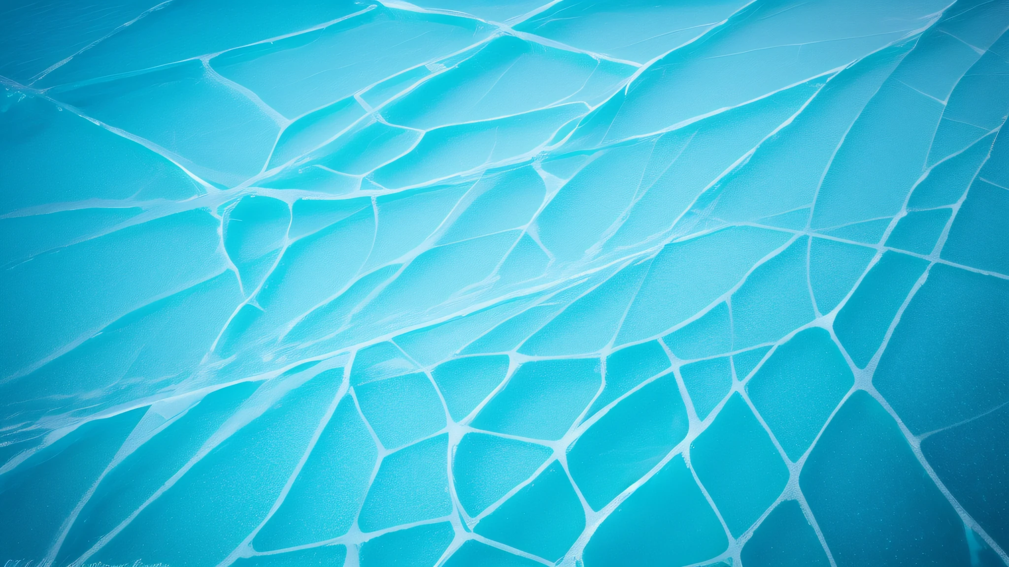 Smooth ice, ice pattern, teal, high saturation, high definition, rich detail, overhead shooting